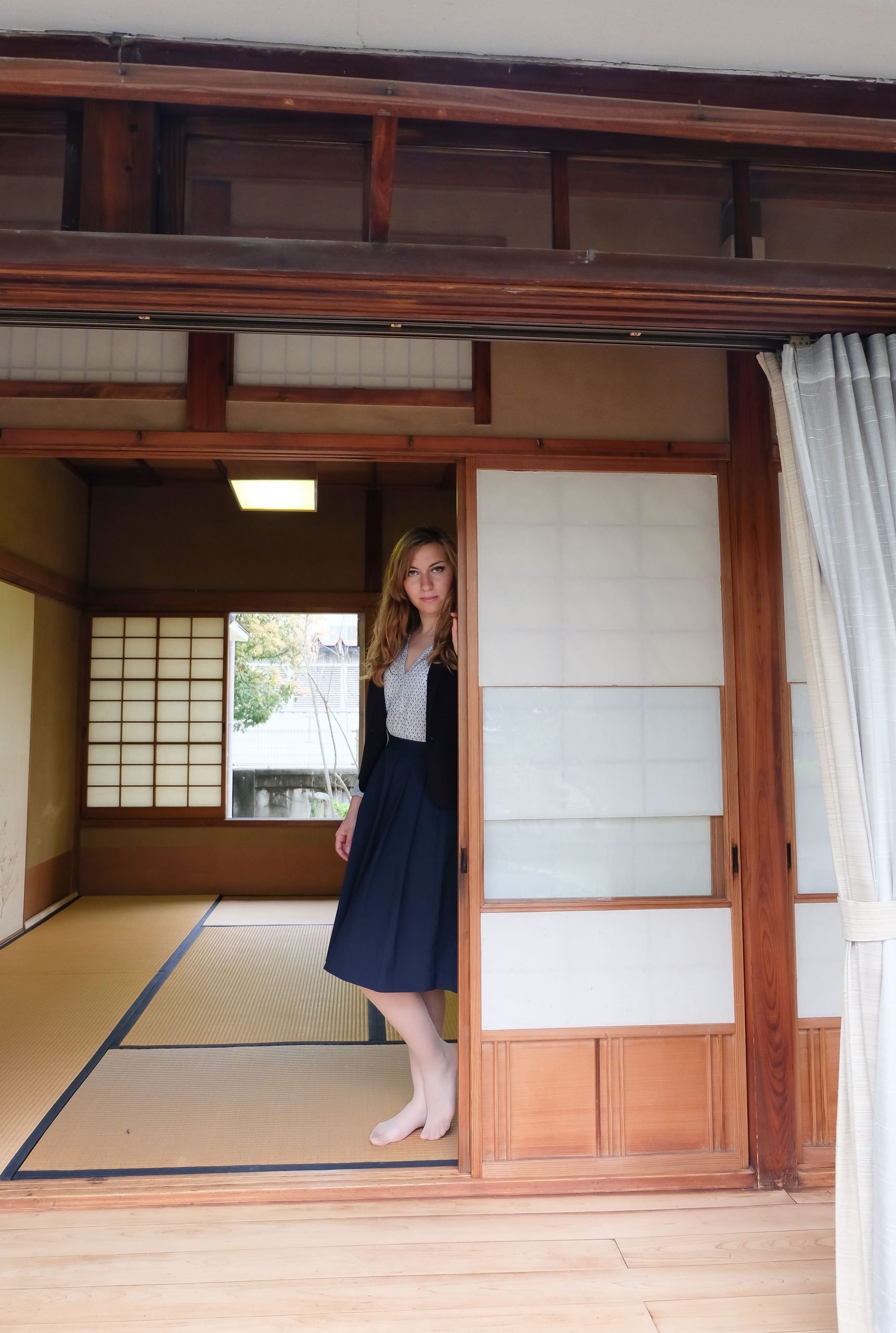 Cory staying in a traditional ryokan in Osaka