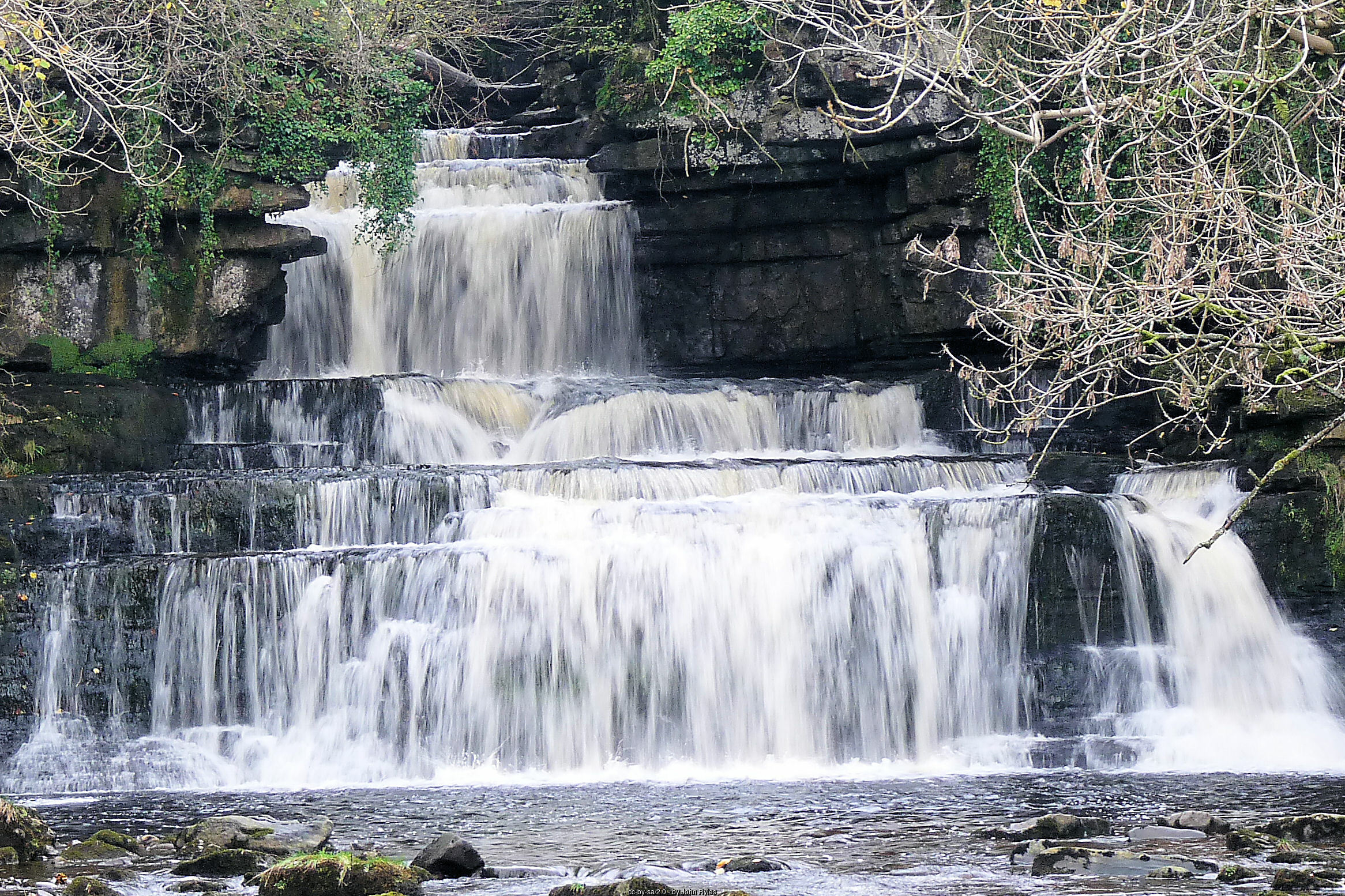 Cotter Force waterfall in Hawes in North Yorkshire