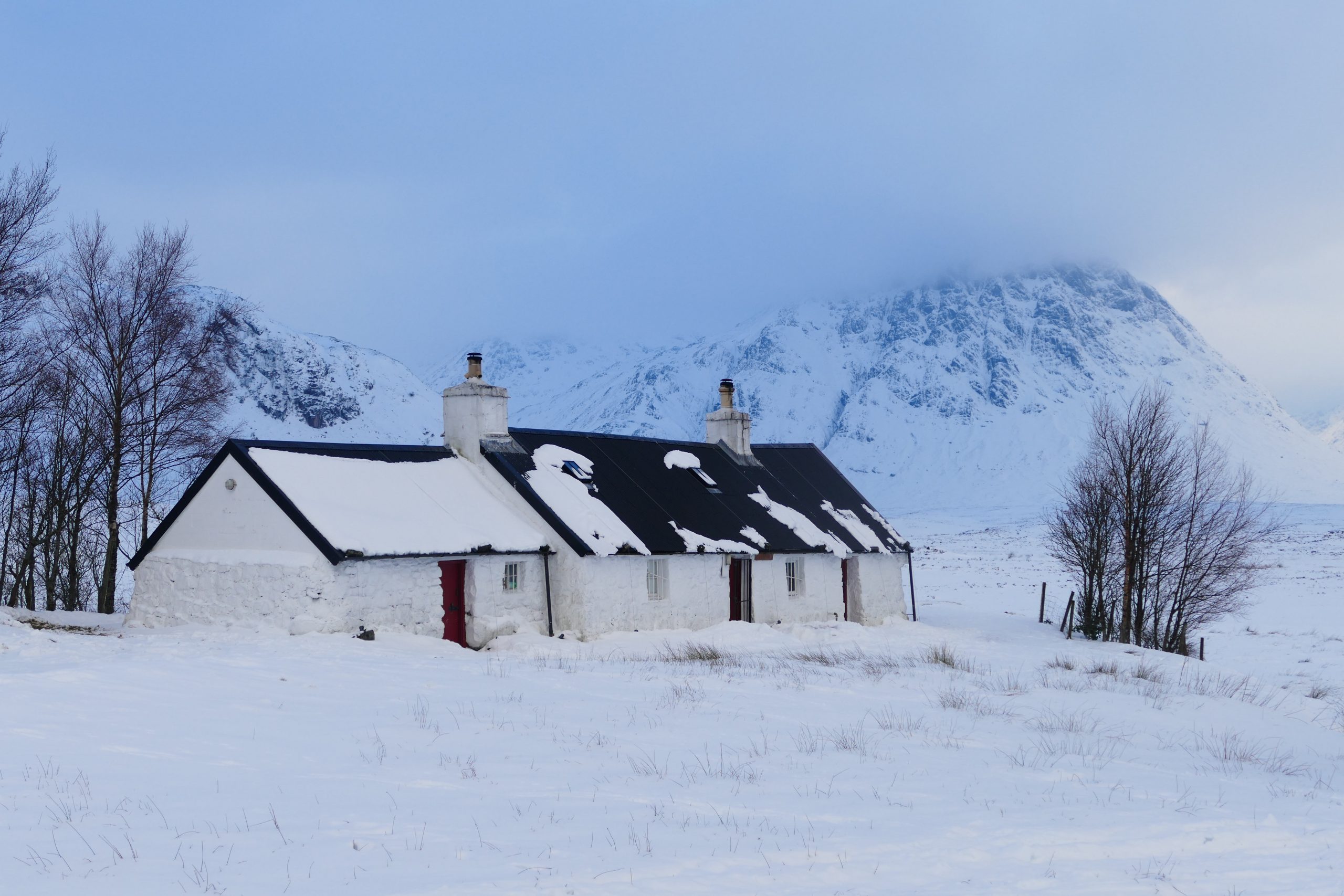 adorable scottish cottage in the middle of the winter
