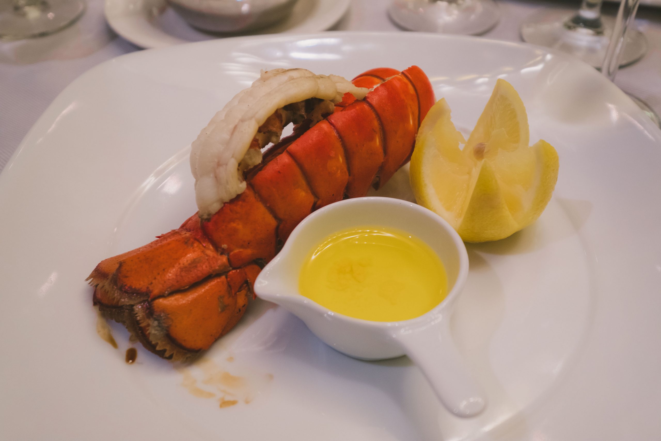 Delicious lobster tail on Princess Cruises at the Crown Grill