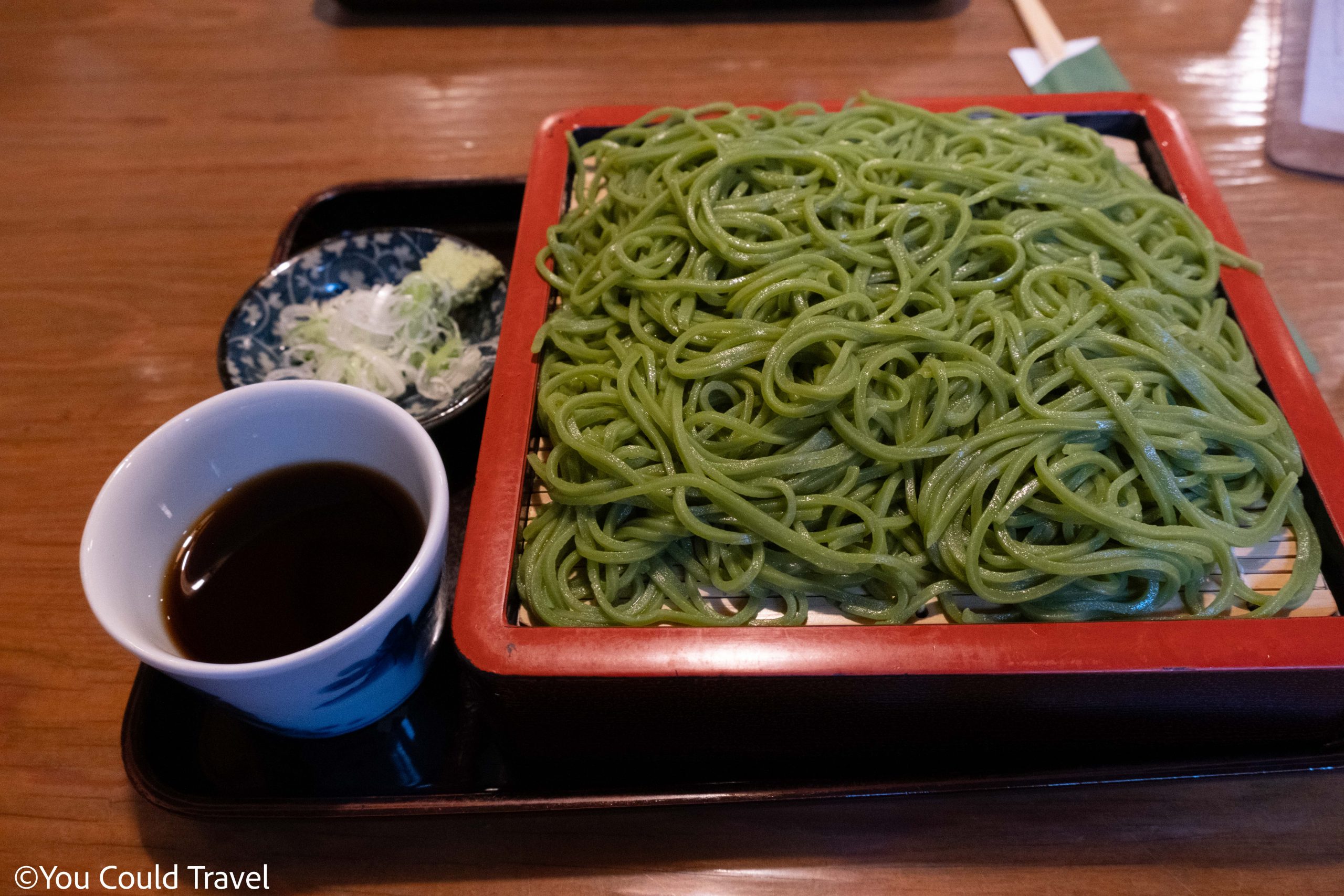 Delicious matcha soba from Kotobuki an Kitain Delicious matcha soba from Kotobuki an Kitain