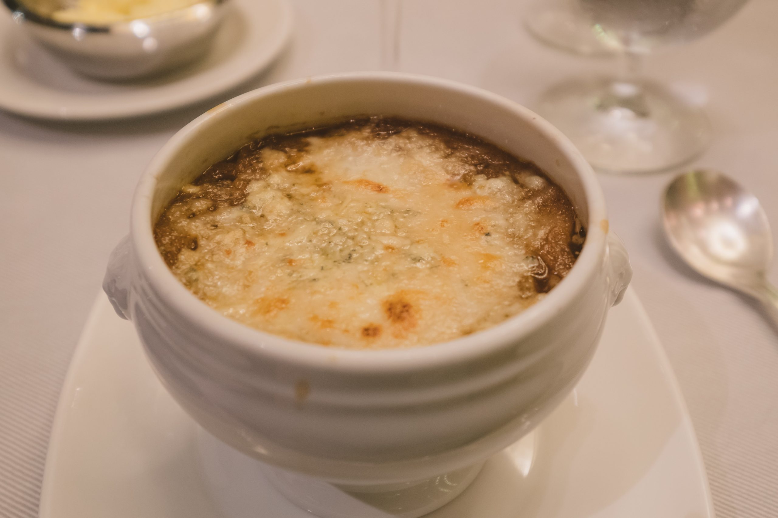 Delicious onion soup on Princess Cruises