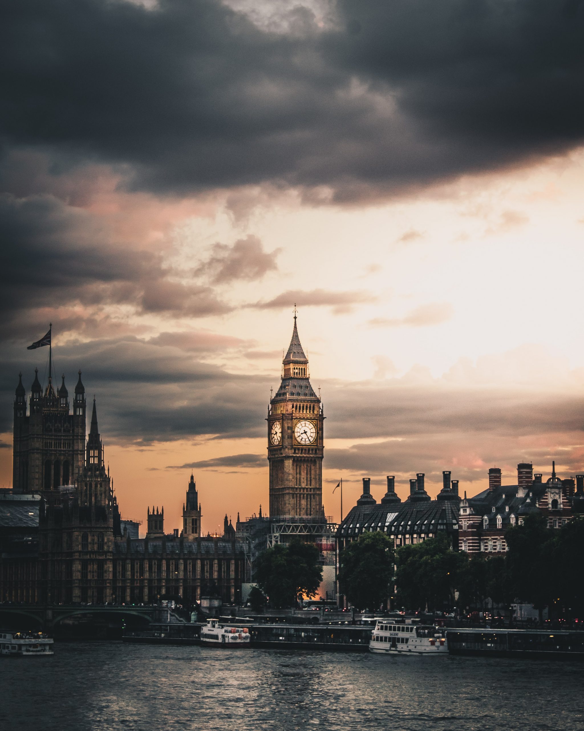 The big ben during twilight in London
