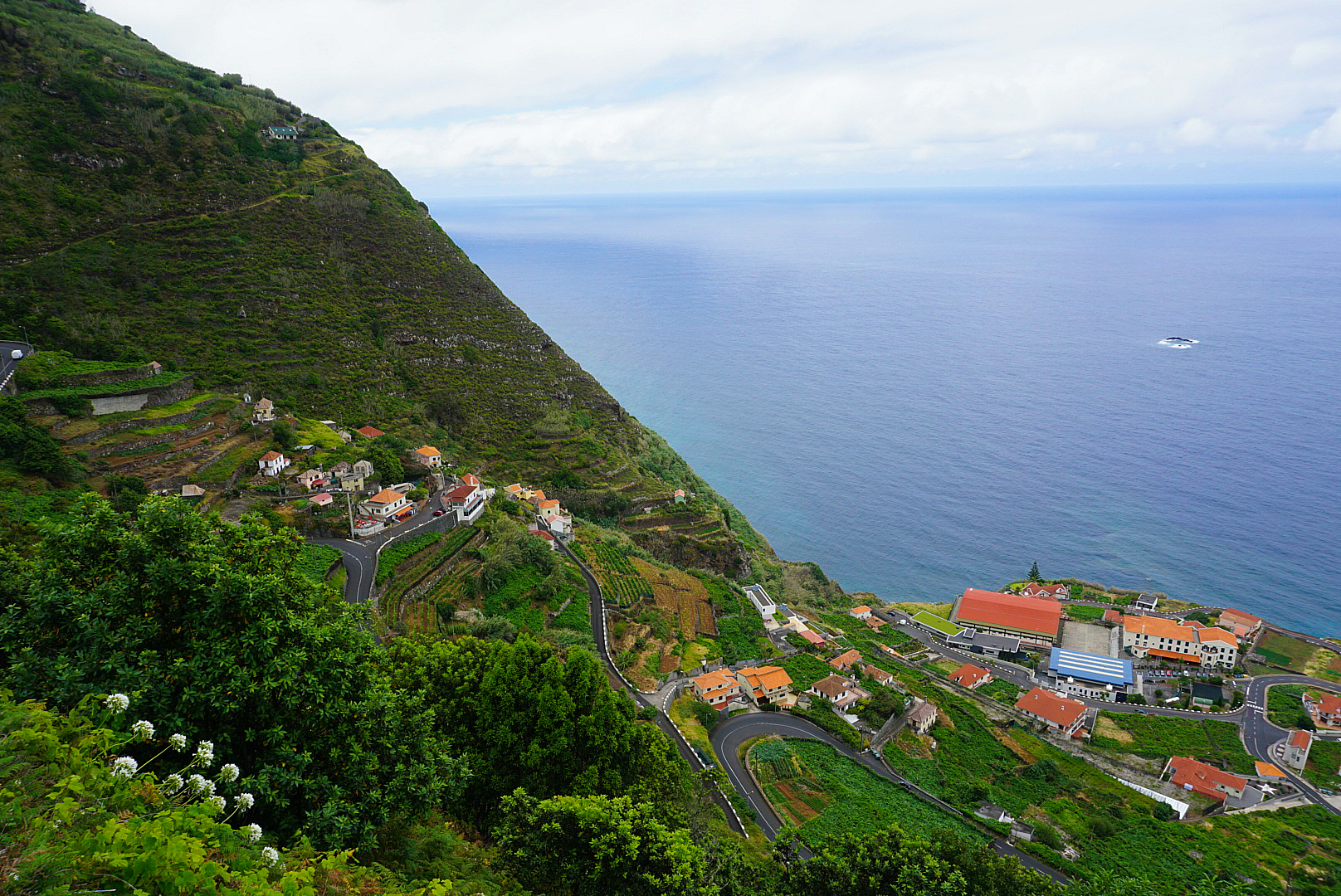Drive in Madeira Roads From Above North Island