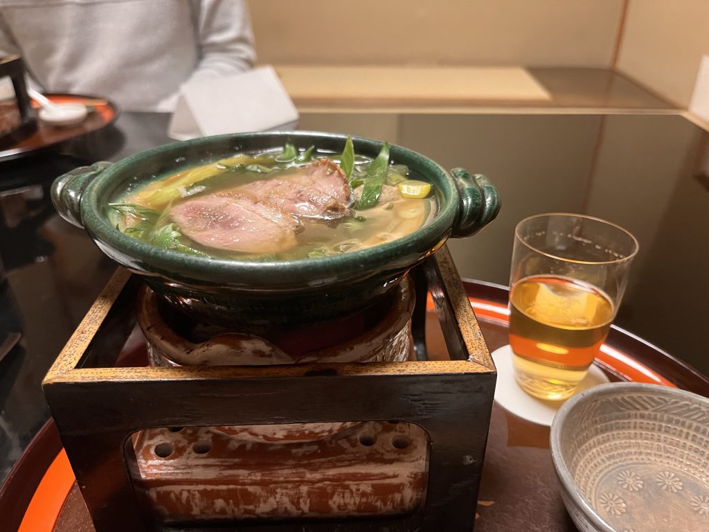 Hotpot of duck breast at Kikunoi Honten in Kyoto