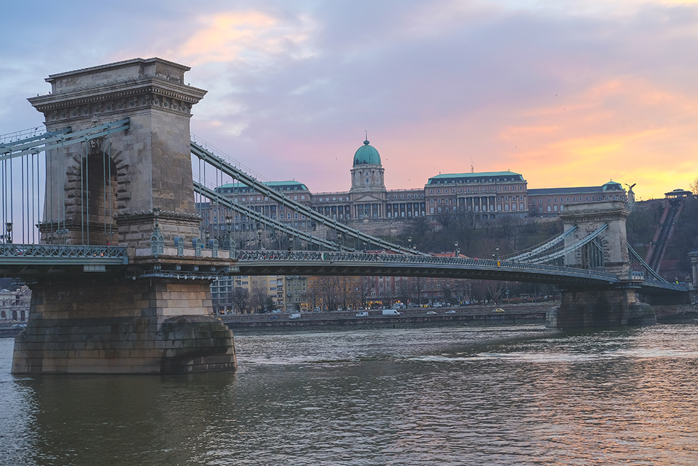 Elizabeth Bridge Budapest Sunset
