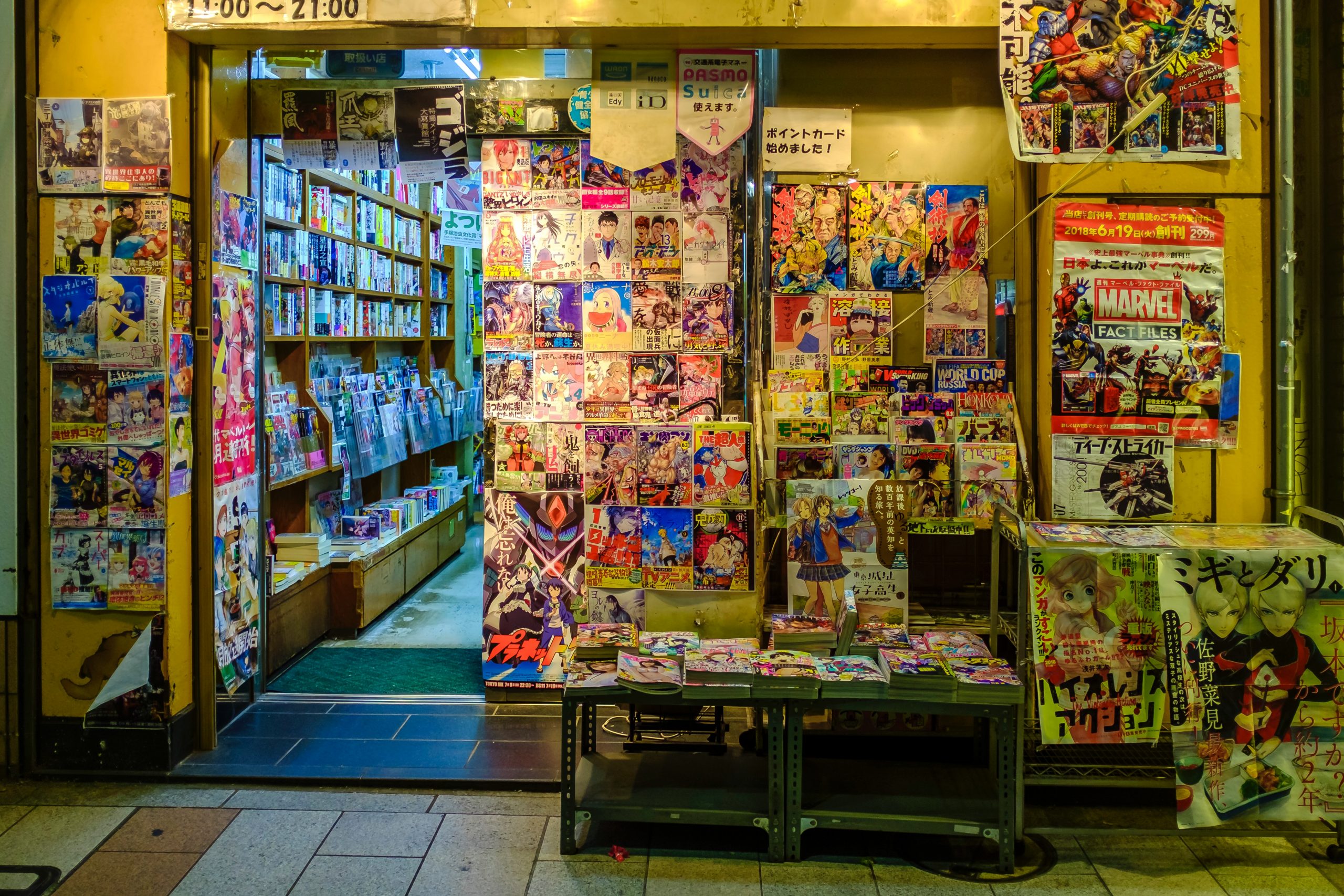 Entrance to a manga store in Shibuya