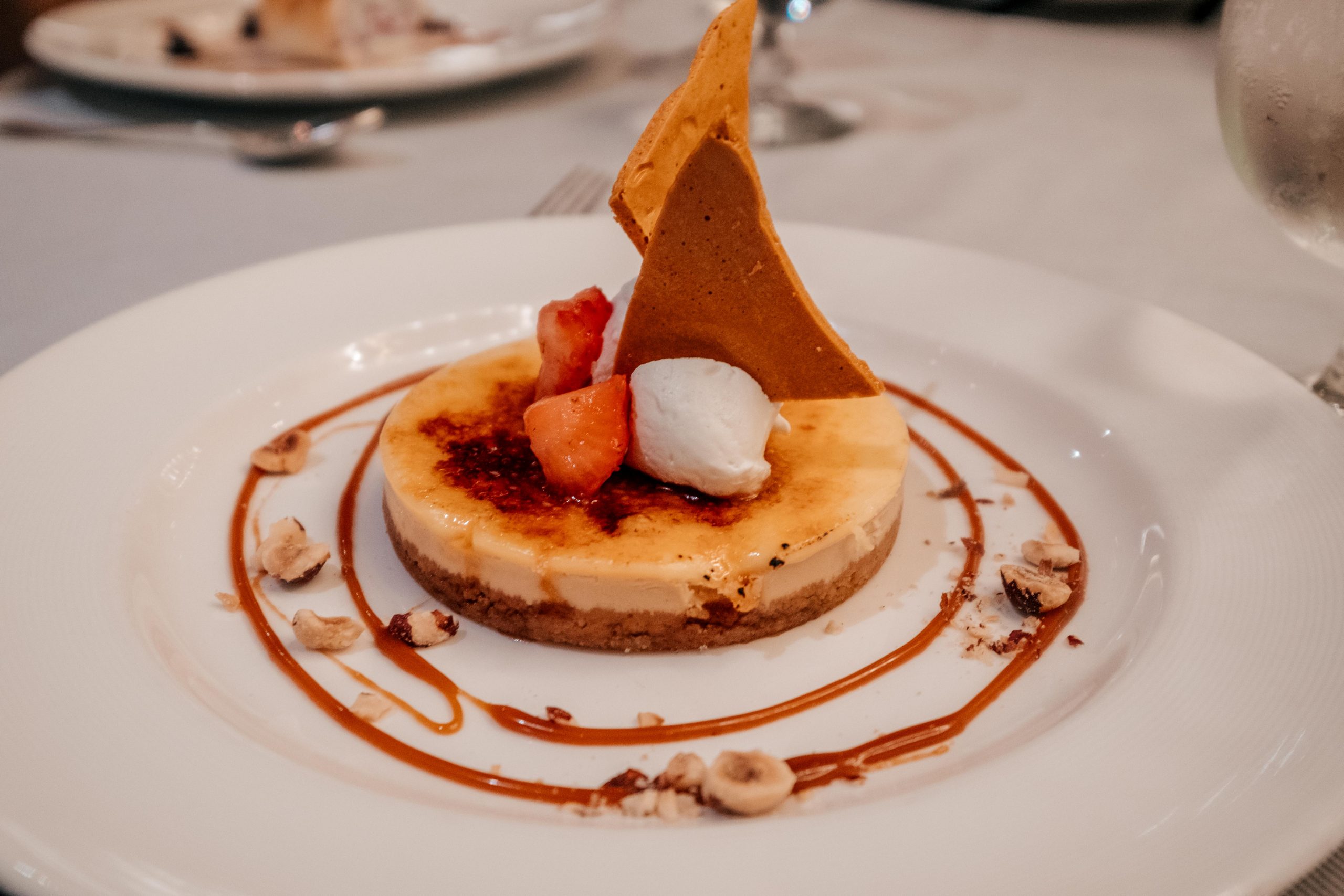 Delicious dessert with honeycomb on Princess Cruises