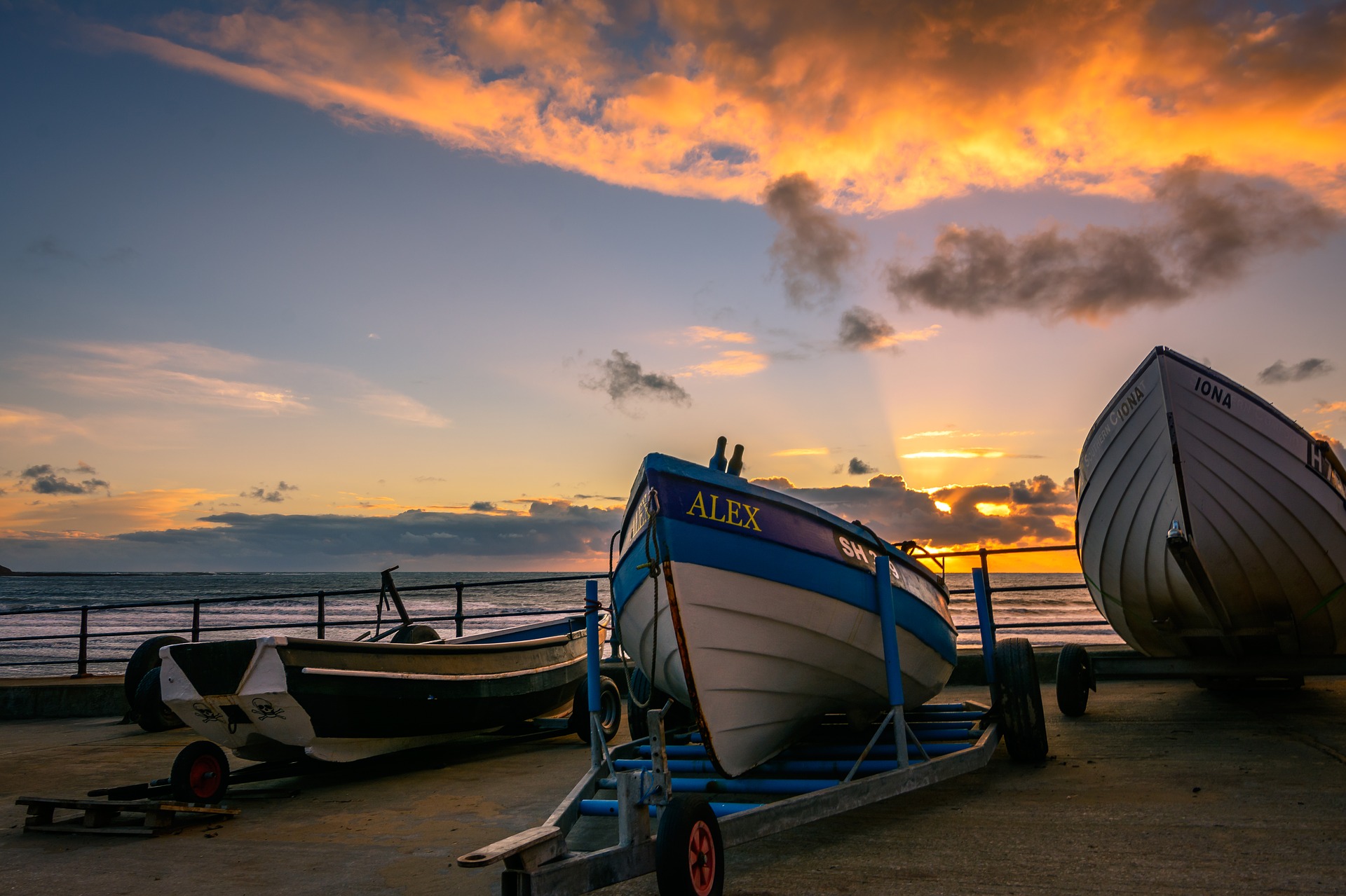 Filey old trail during golden hour