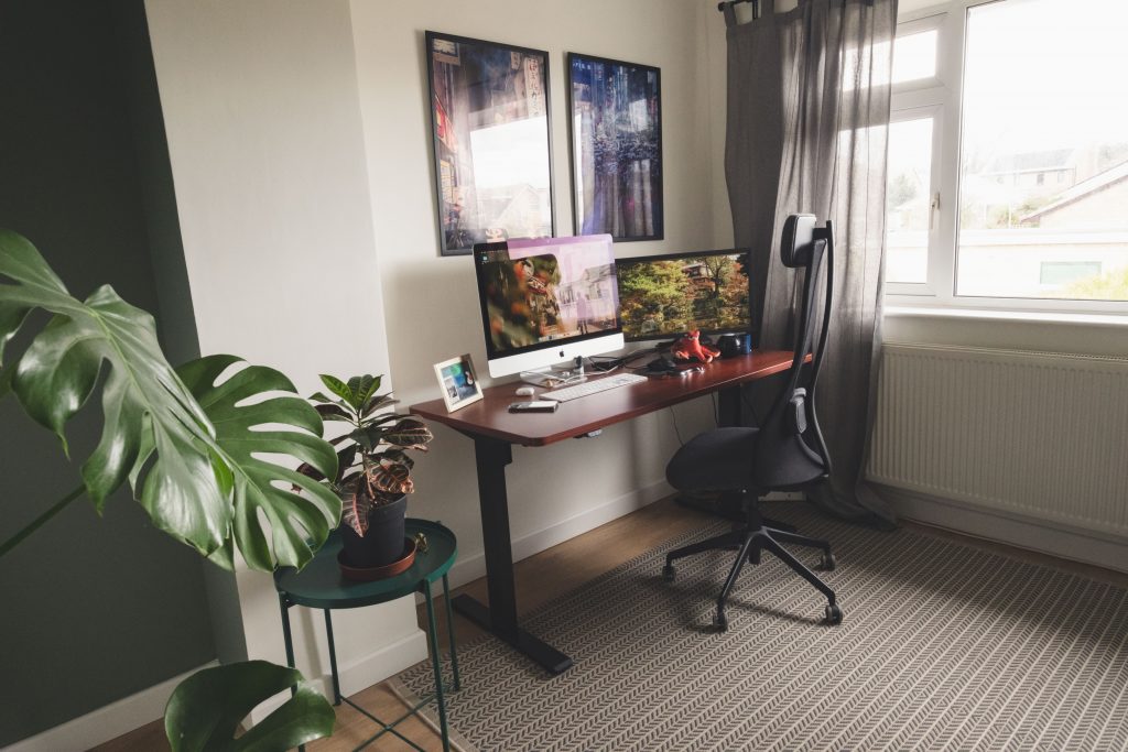 Flexispot standing desk for our home office