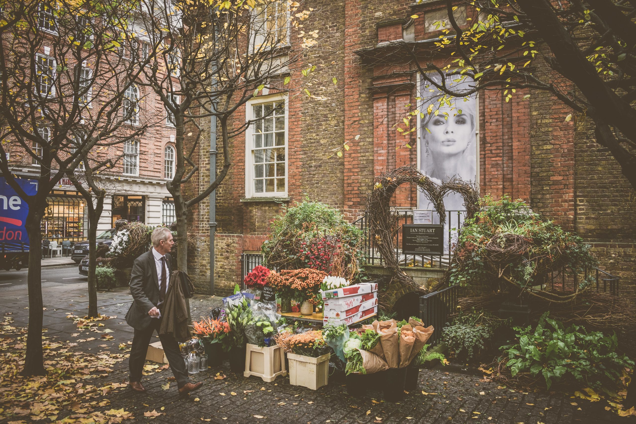 Flower market in London