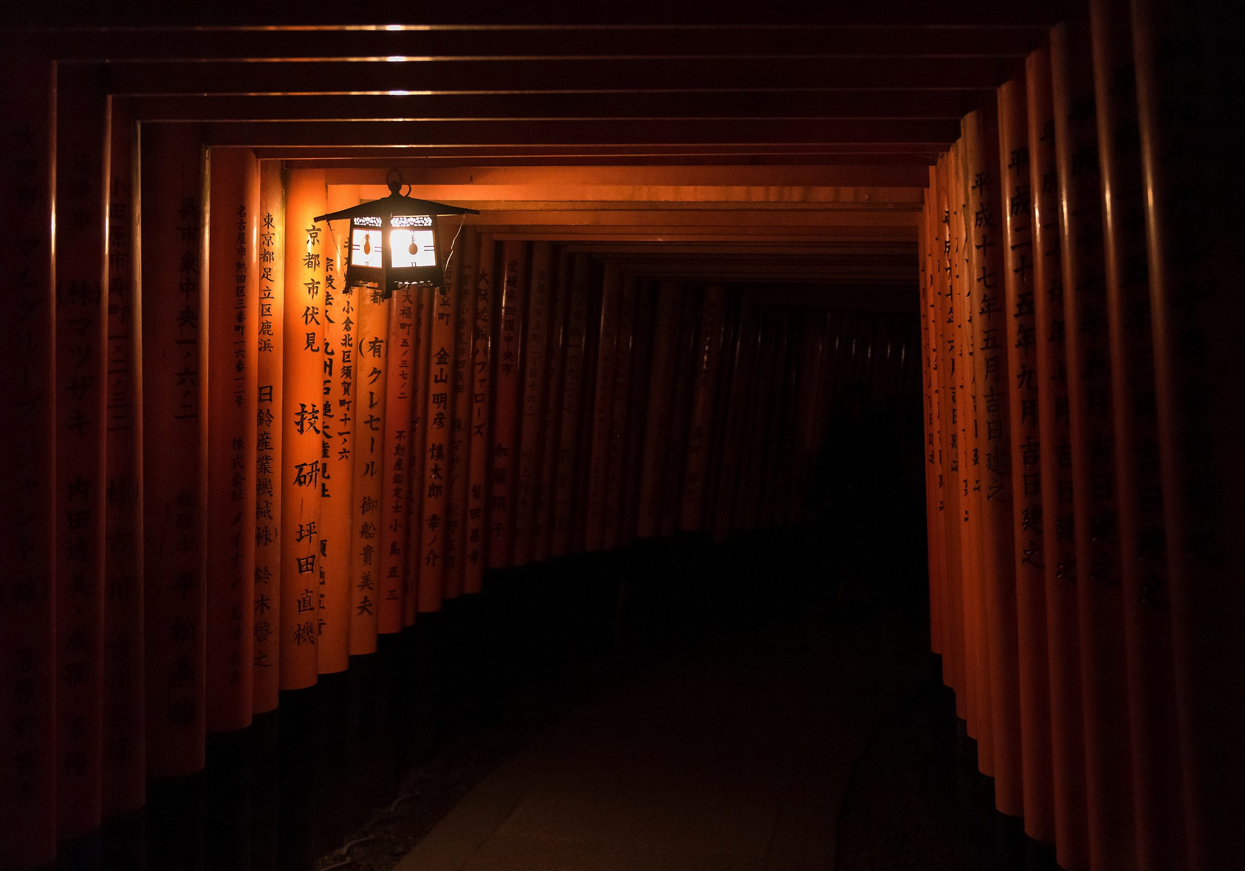 Fushimi Inari Shrine at night