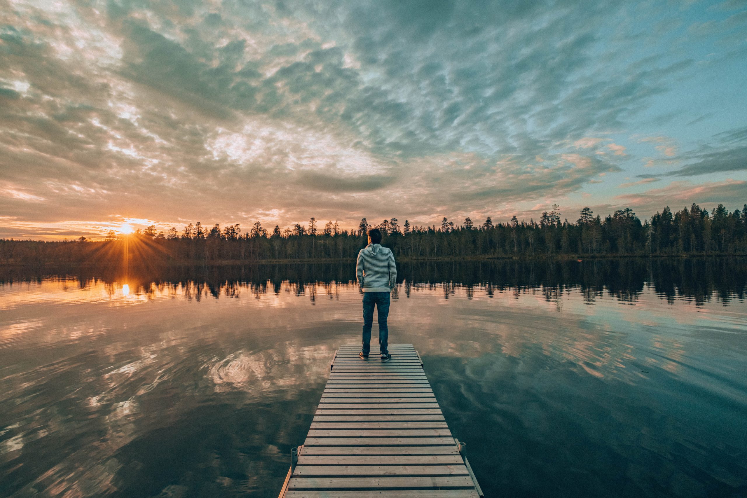 G admiring the midnight sun in Rovaniemi Finnish Lapland