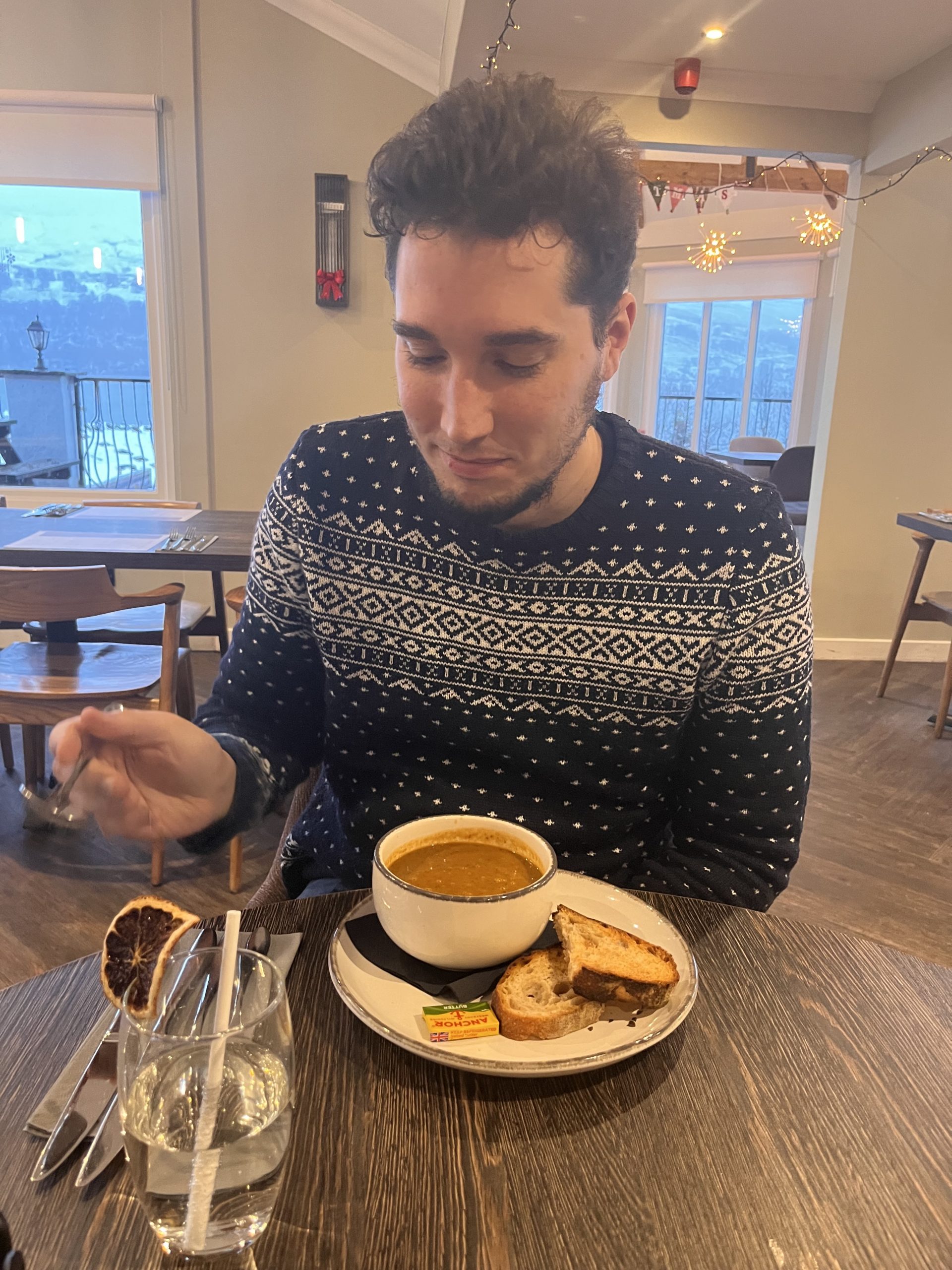 G eating at the Boathouse in Loch Tay