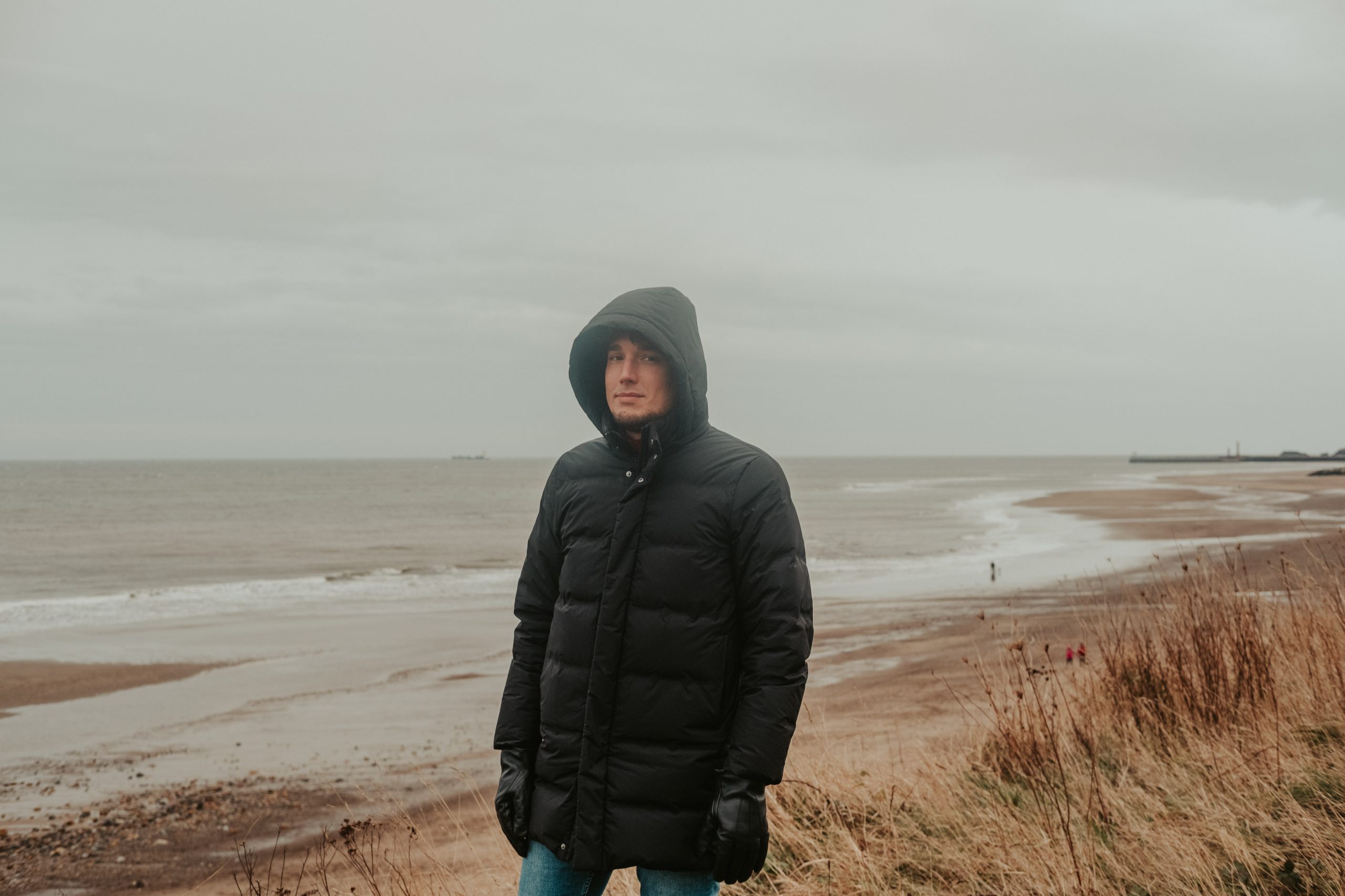 G enjoying the Yorkshire coast in December