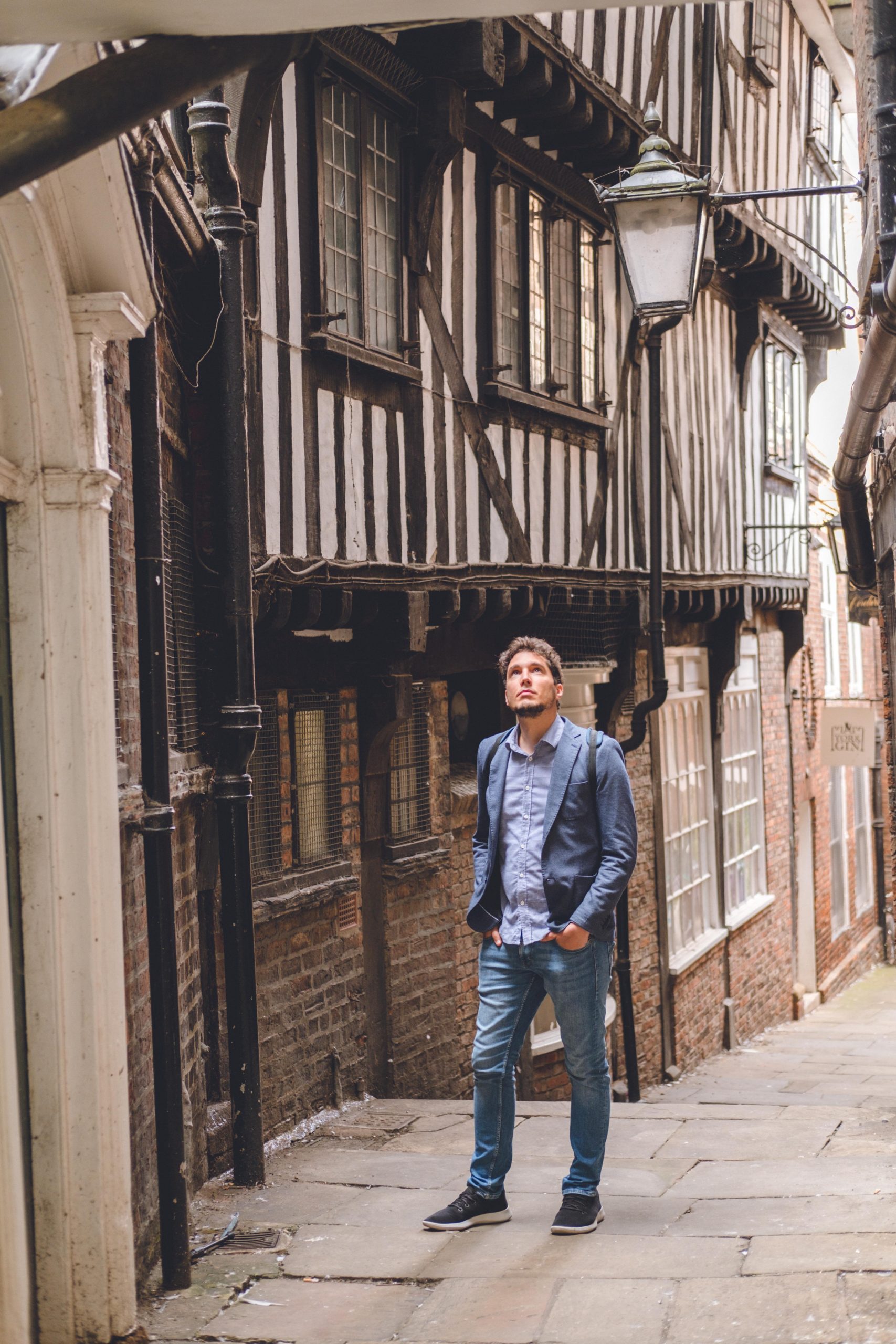 G from You Could Travel admiring the Shambles in york England