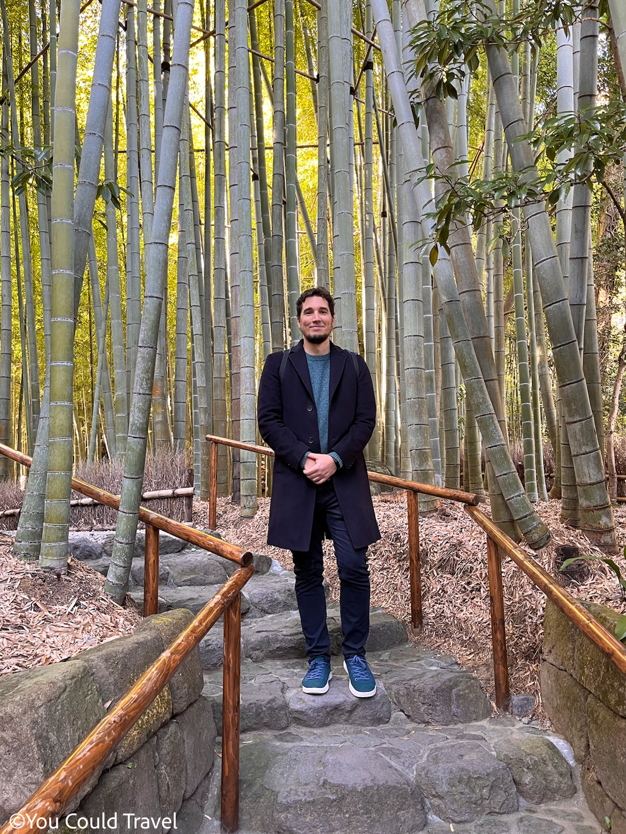G from You Could Travel exploring the beautiful bamboo forest in Kamakura