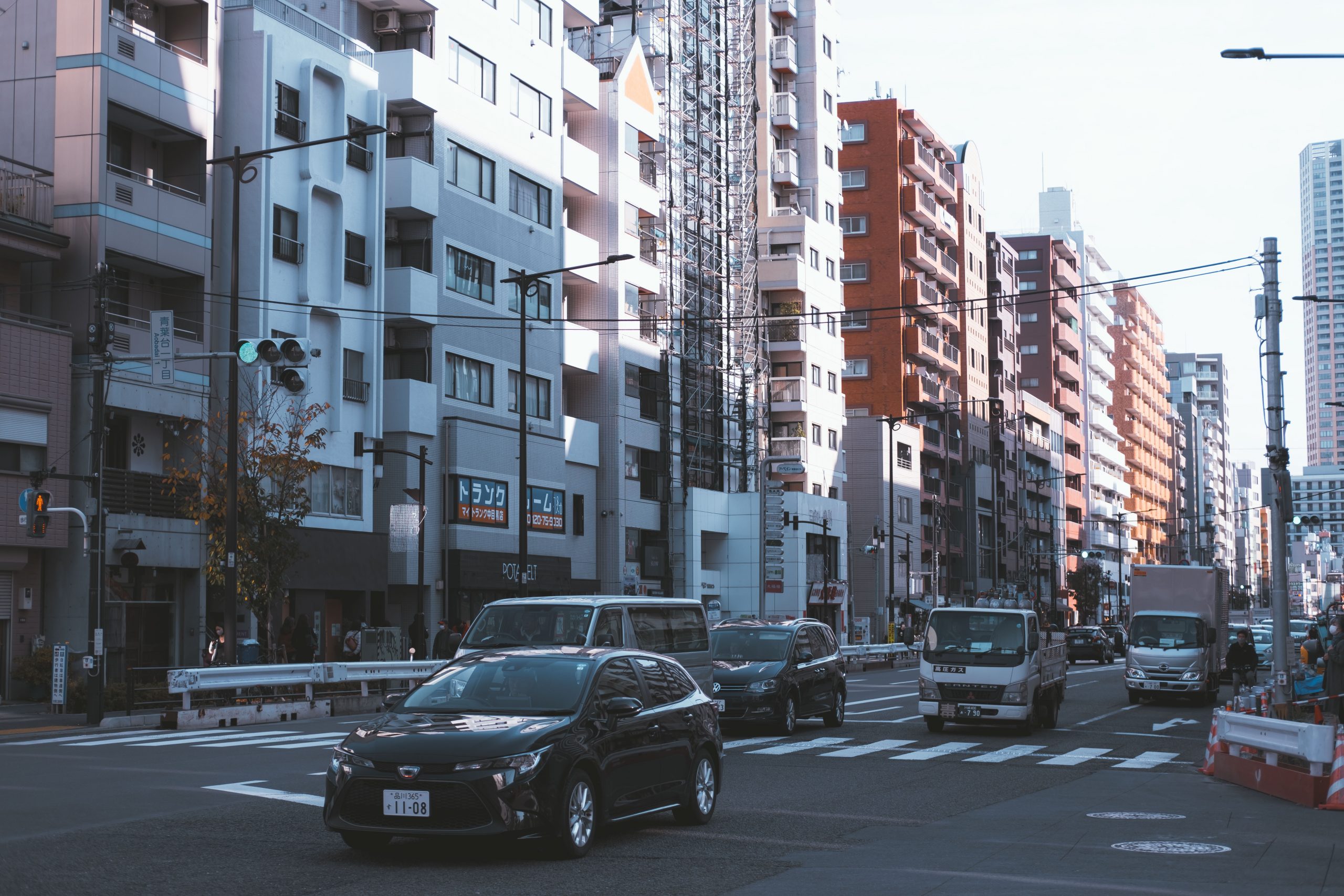 Getting to Nakameguro - the main boulevard from the train station