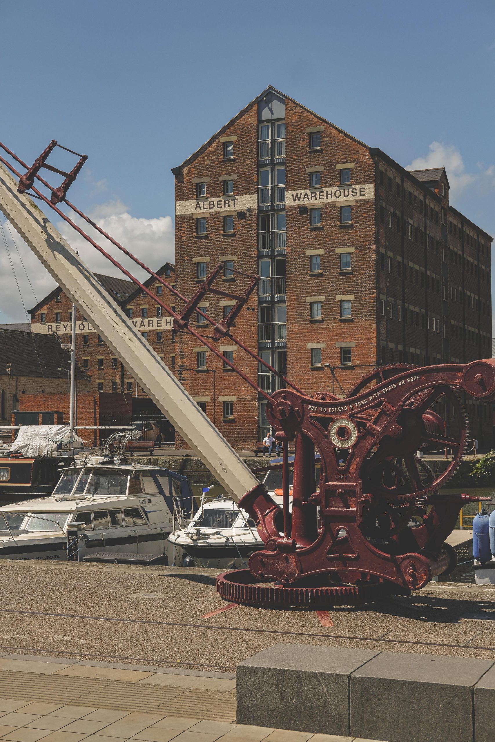 Gloucester docks with many boats