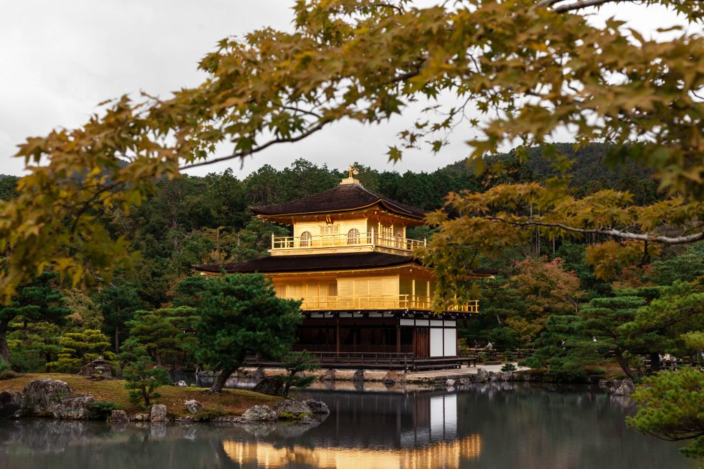 Golden pavilion in Kyoto - one of the most popular Japan tourist attractions