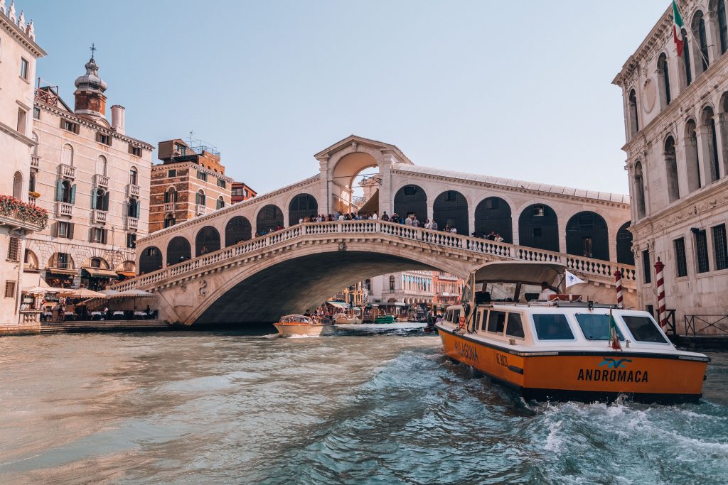 Grand Canal Venice as seen from a water taxi