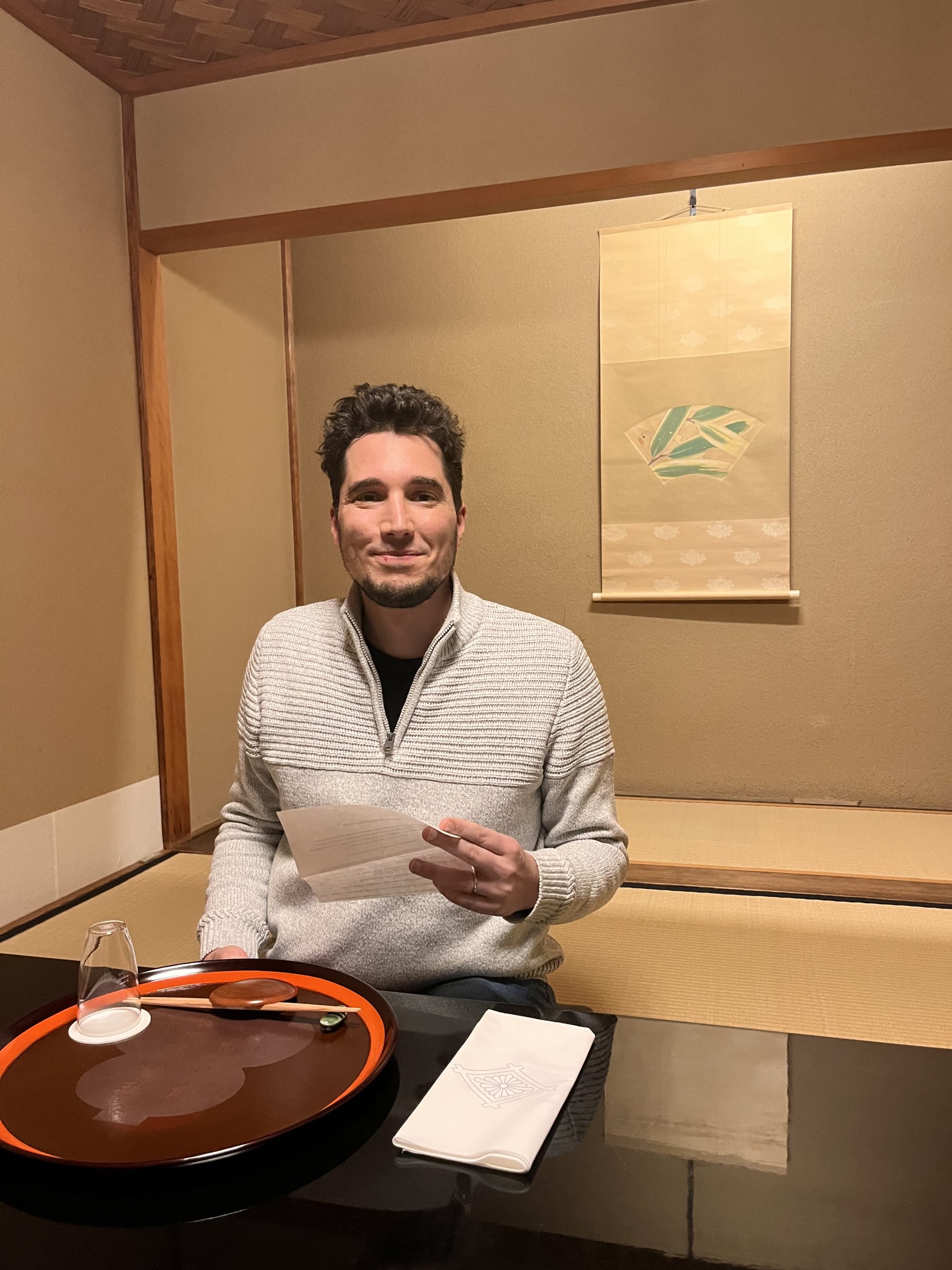 Greg from You Could Travel at Kikunoi Honten in Kyoto