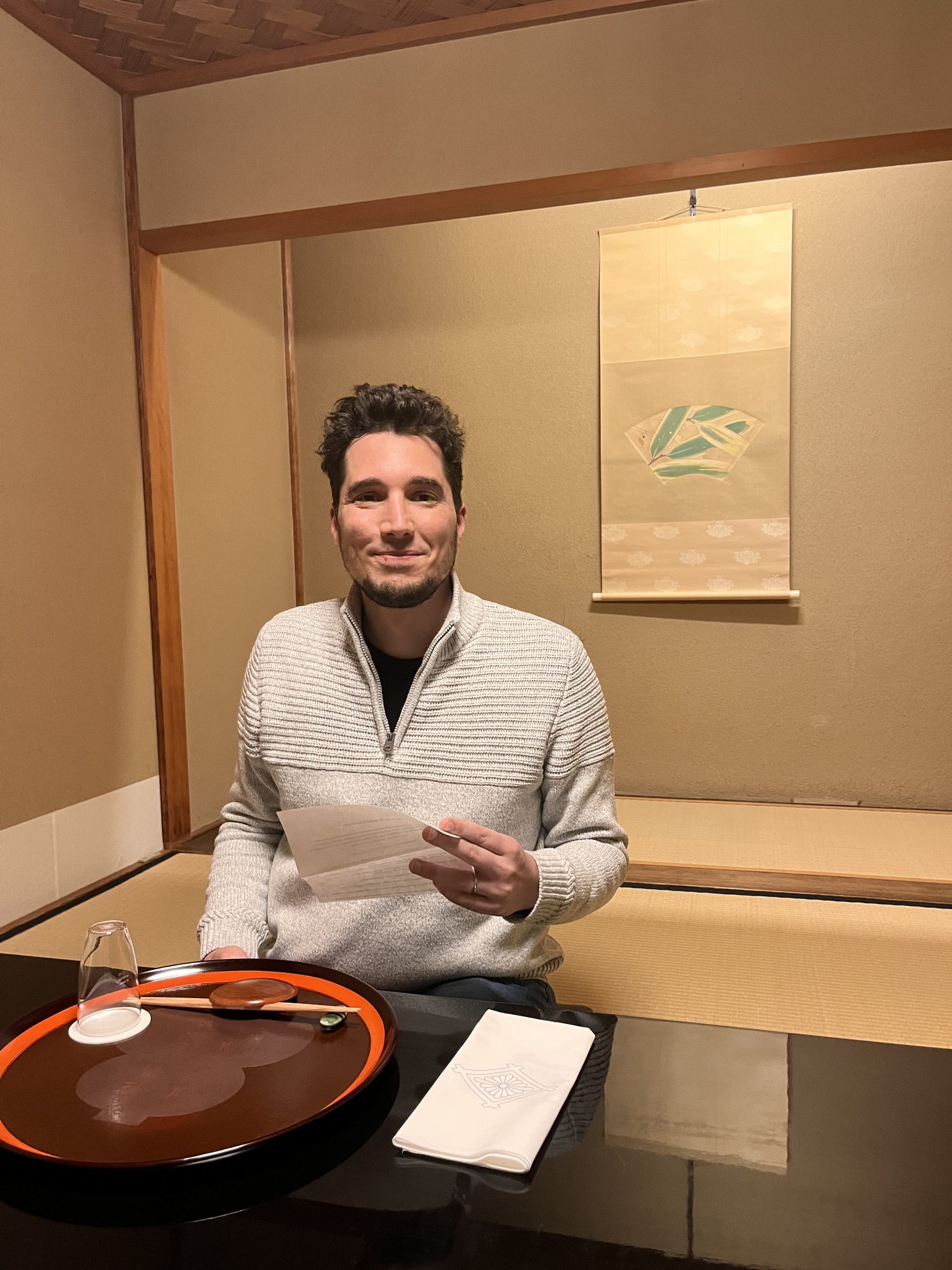 Greg from You Could Travel at Kikunoi Honten in Kyoto Greg from You Could Travel at Kikunoi Honten in Kyoto