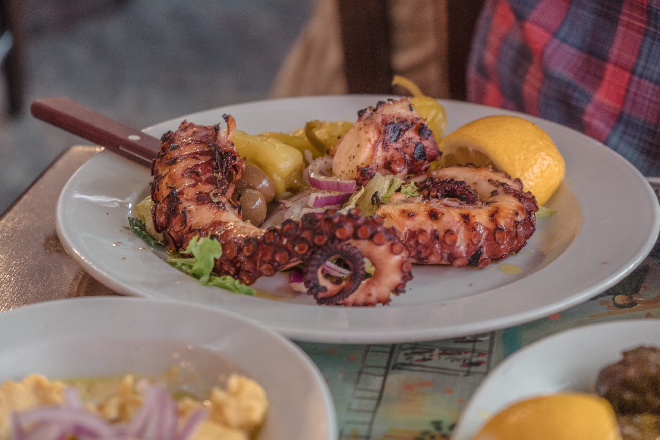 Grilled octopus in Athens