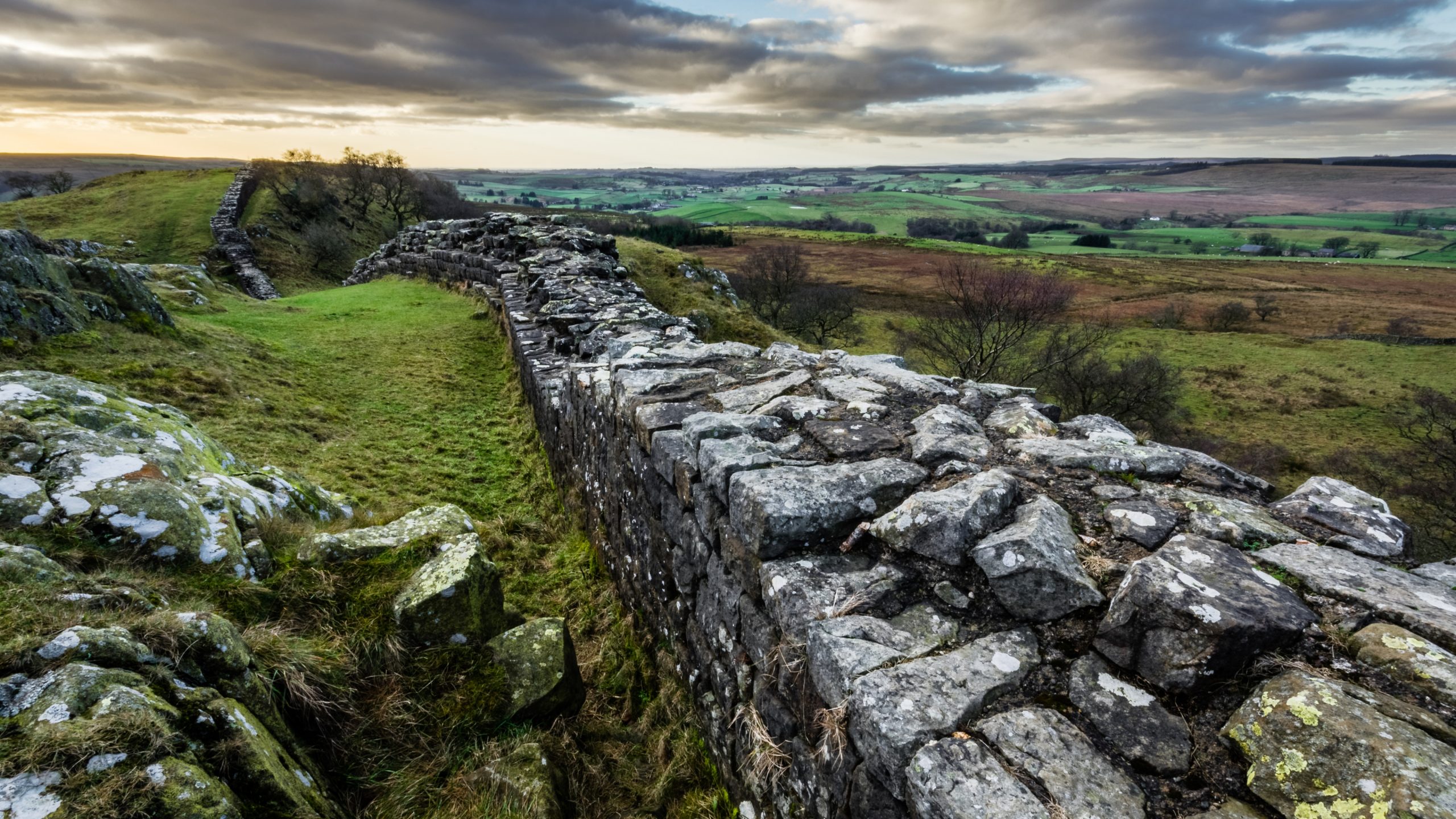 Hadrians Wall in Northumberland National Park Hadrians Wall in Northumberland National Park
