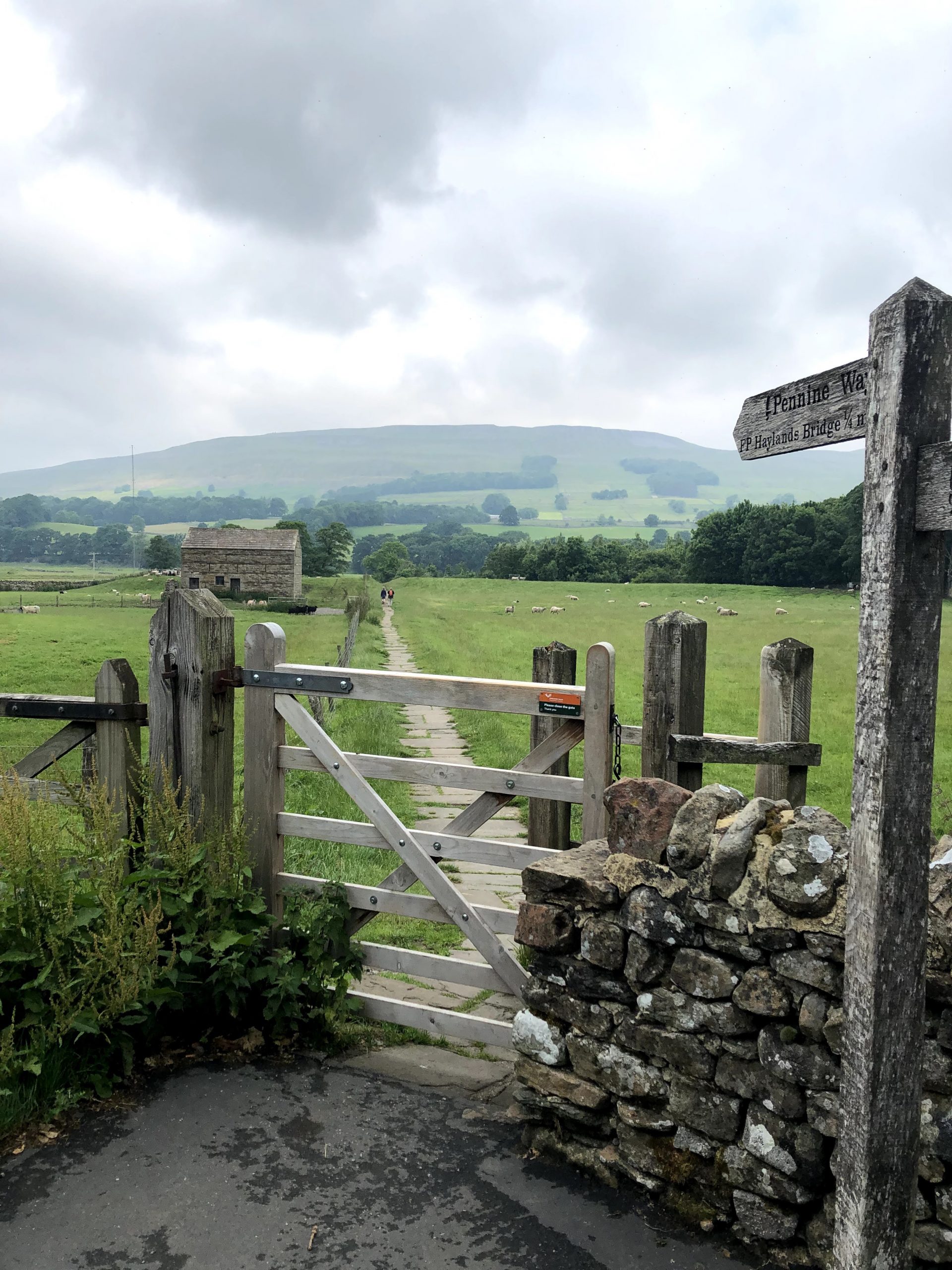 Hawes crossed by the Pennine Way