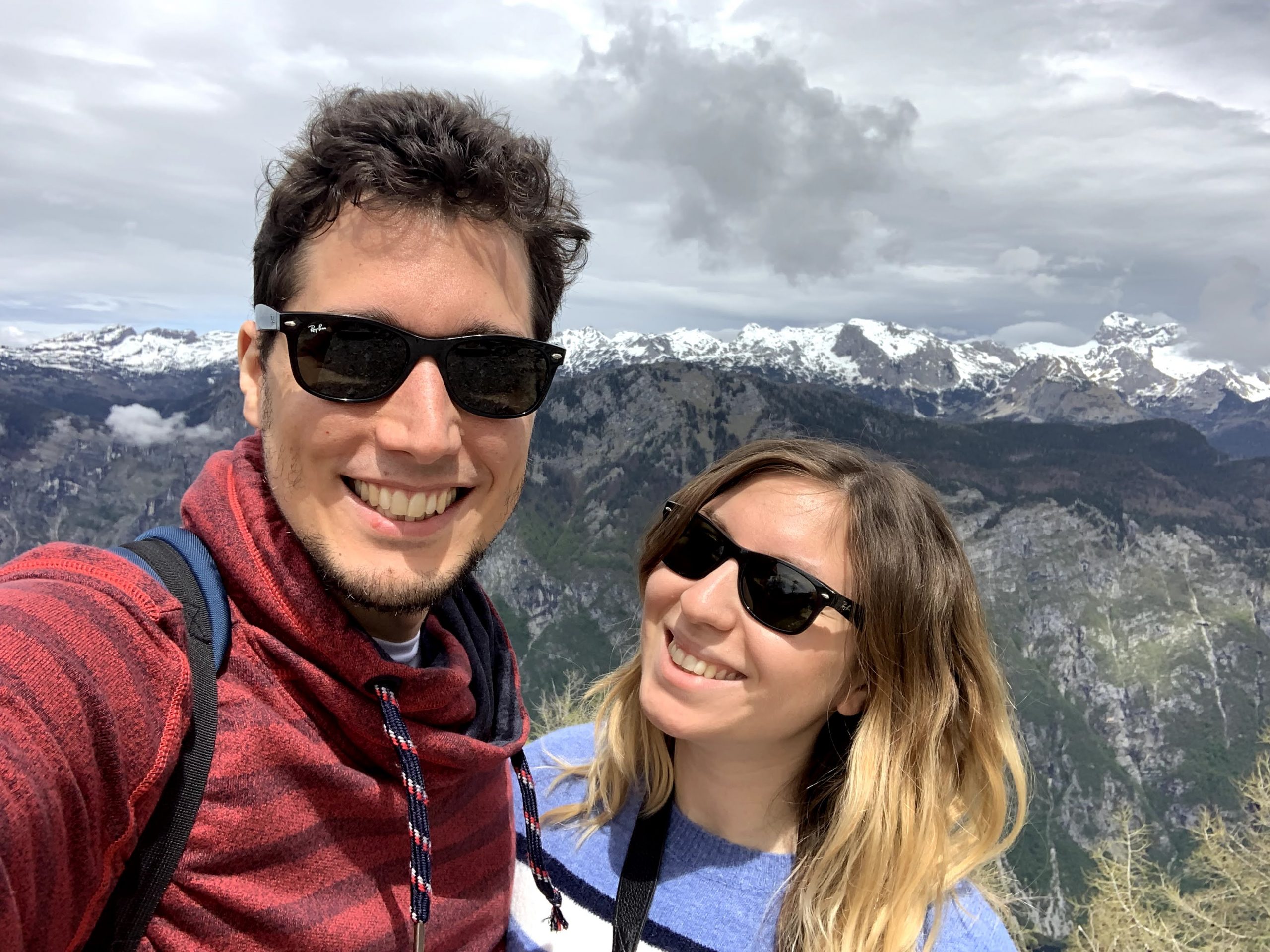 Selfie of Cory and G walking and hiking around Lake Bohinj Selfie of Cory and G walking and hiking around Lake Bohinj