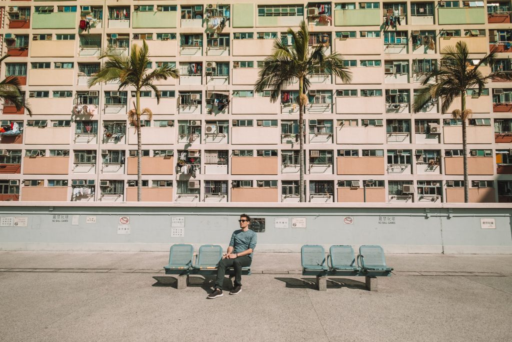 Greg from You Could Travel exploring the Choi Hung Estate as part of our Hong Kong Itinerary