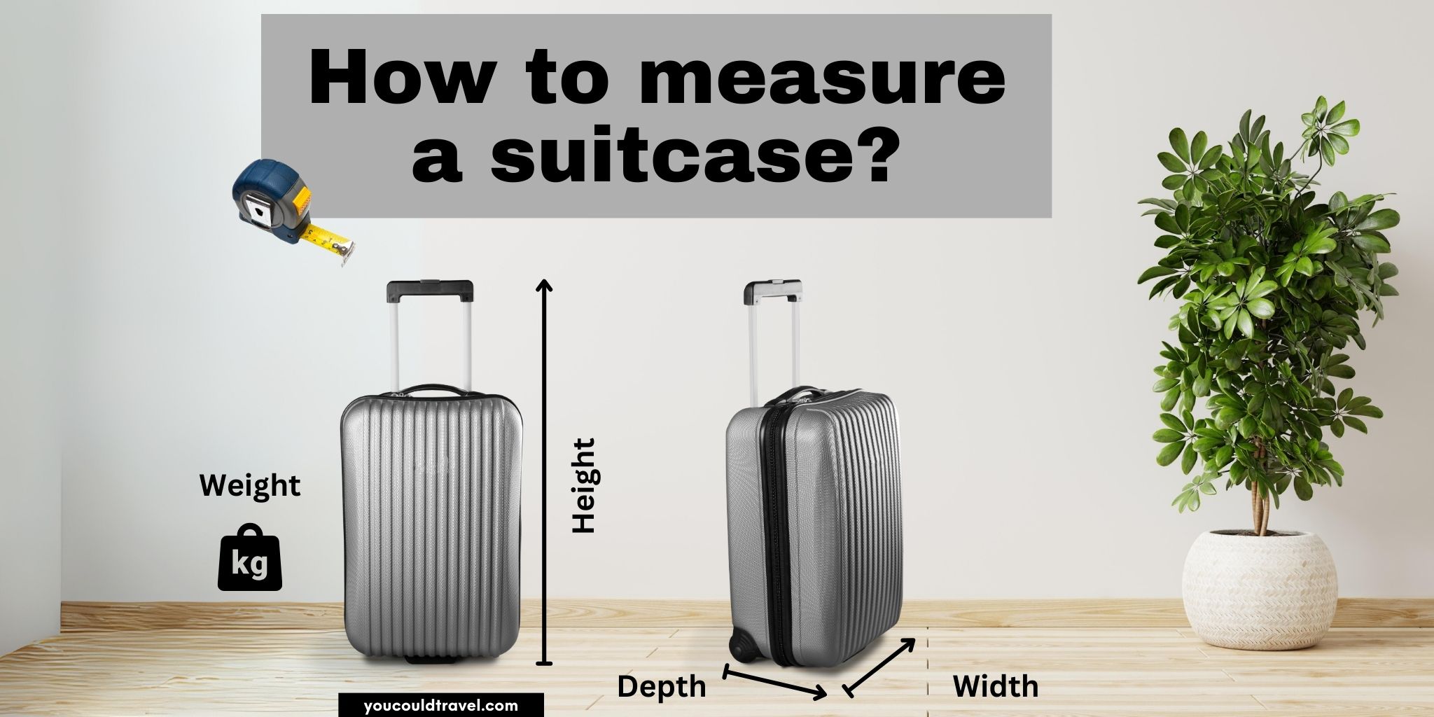 How to measure suitcase sizes?