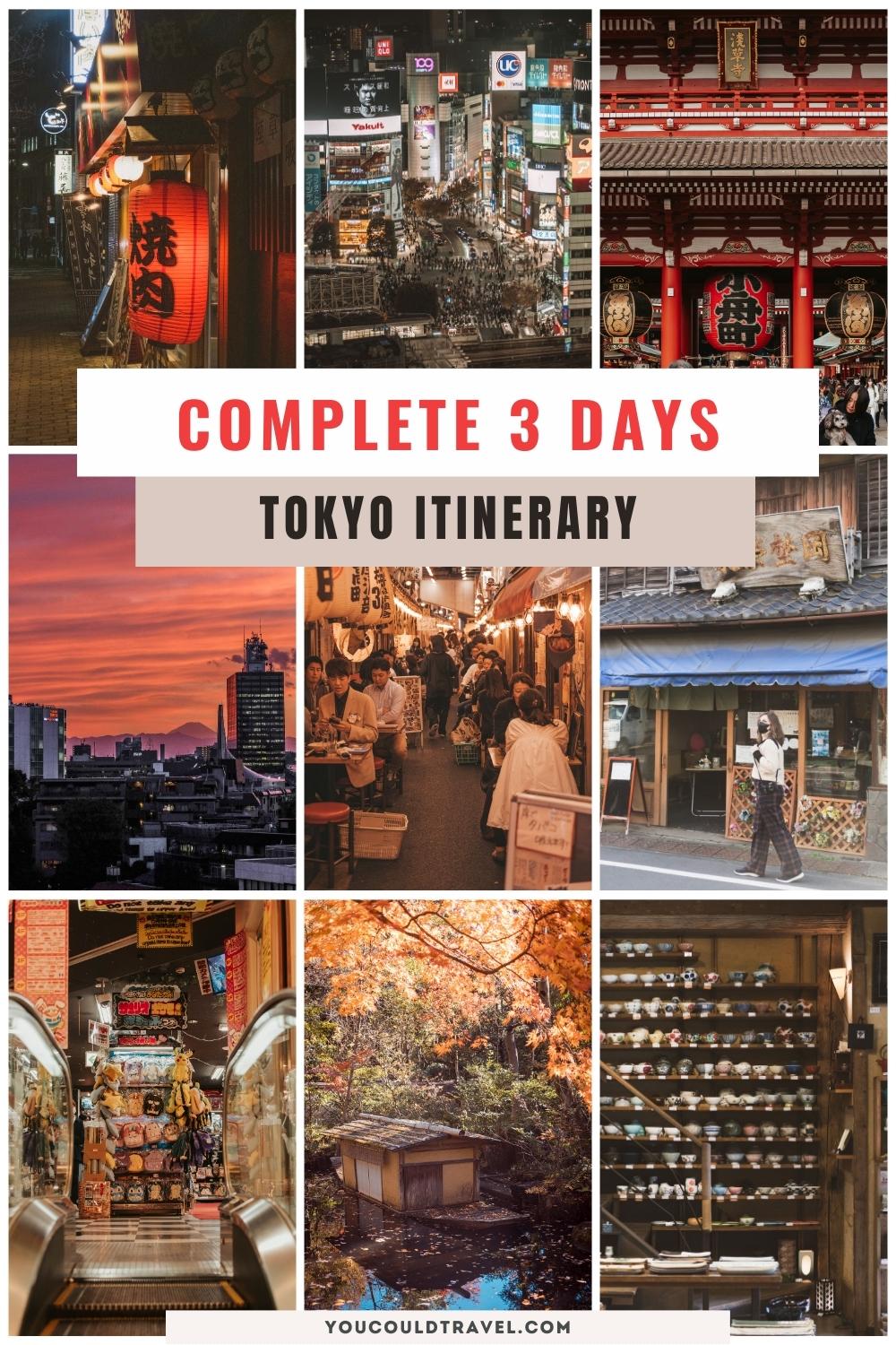 3 days in Tokyo itinerary