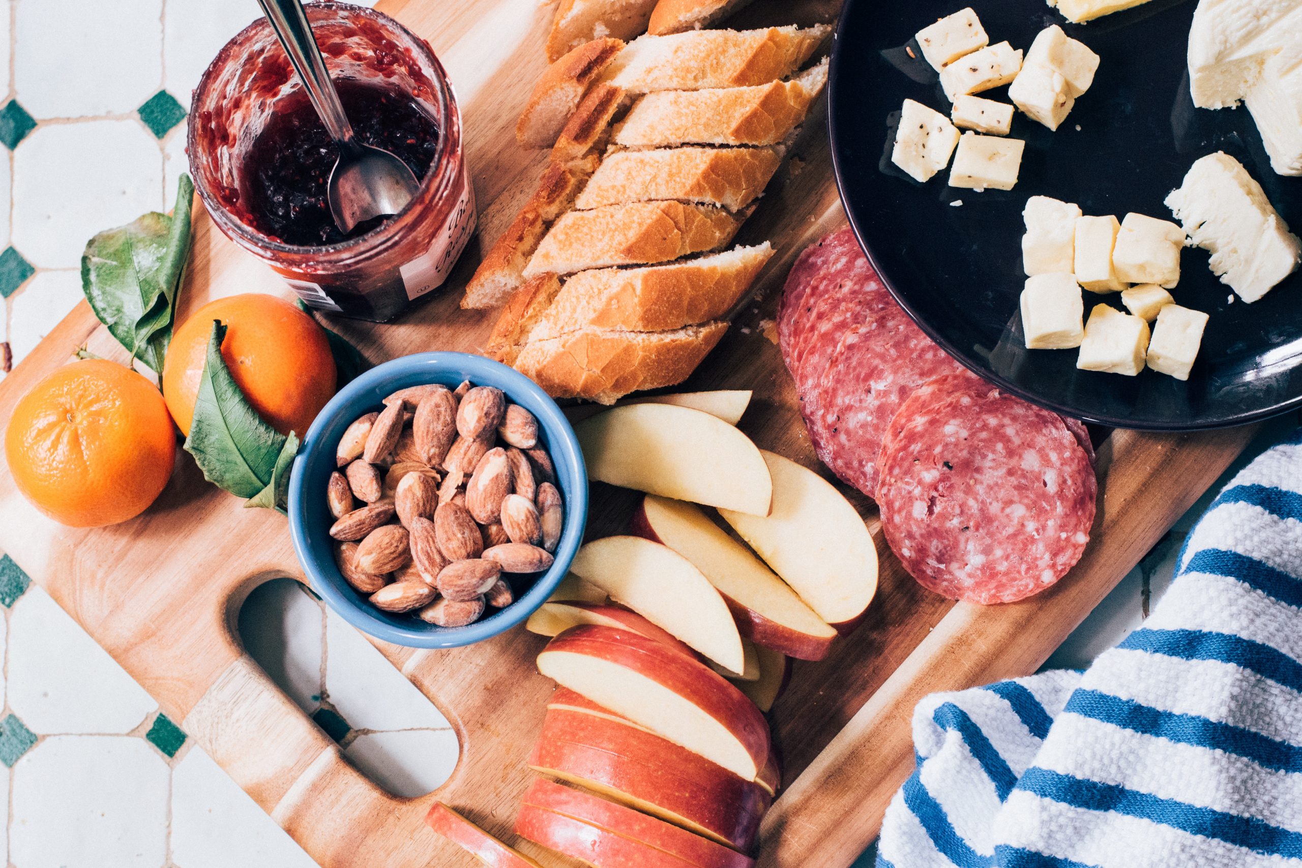 Hungarian food cheese platter