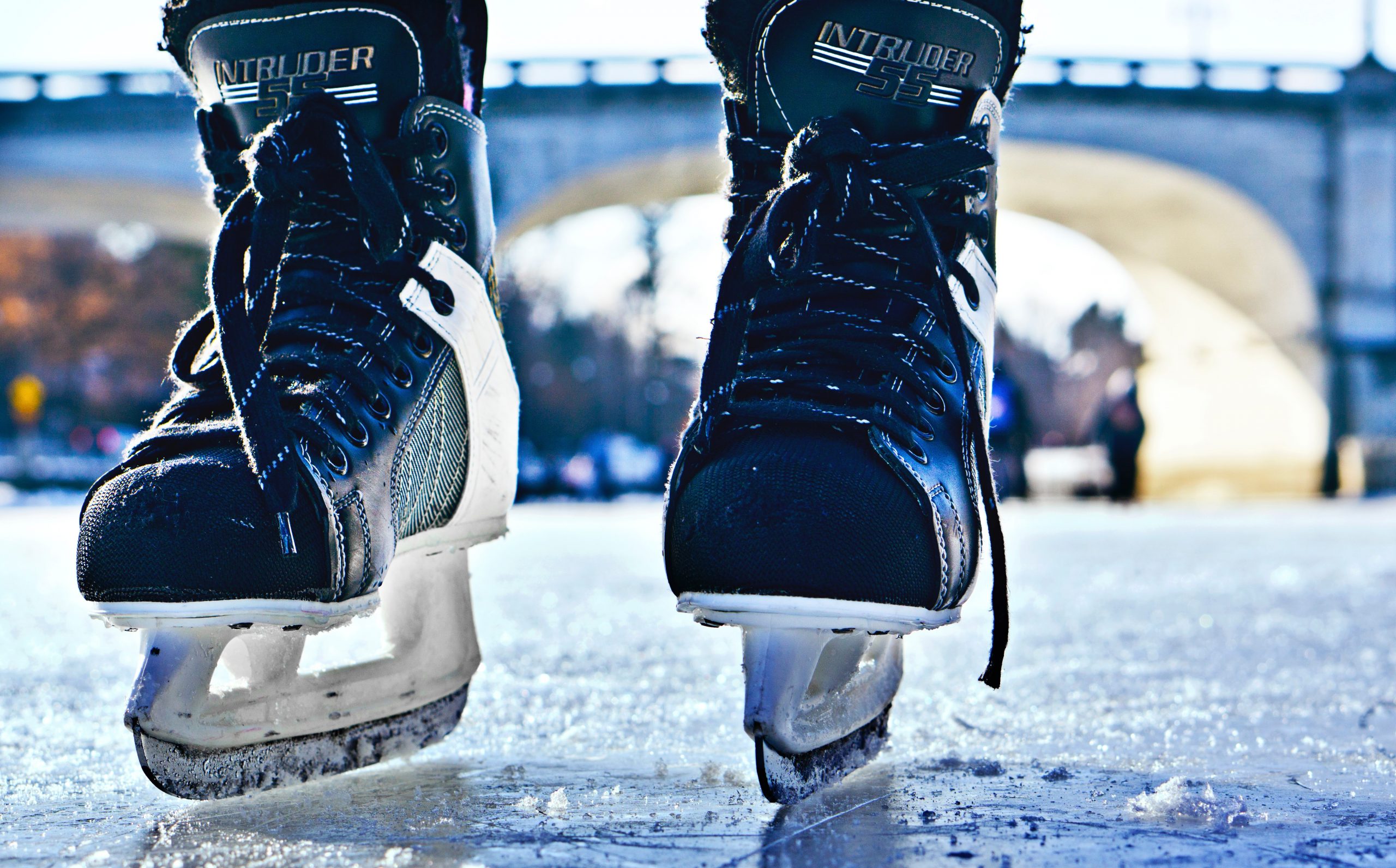 Ice skating in Copenhagen in winter