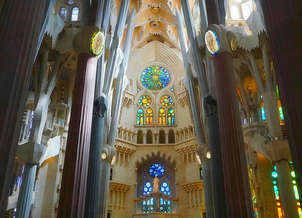 Inside Sagrada Familia Barcelona