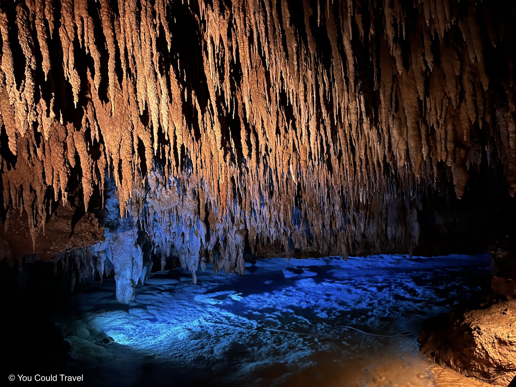 Inside the Gyokusendo cave at Okinawa world