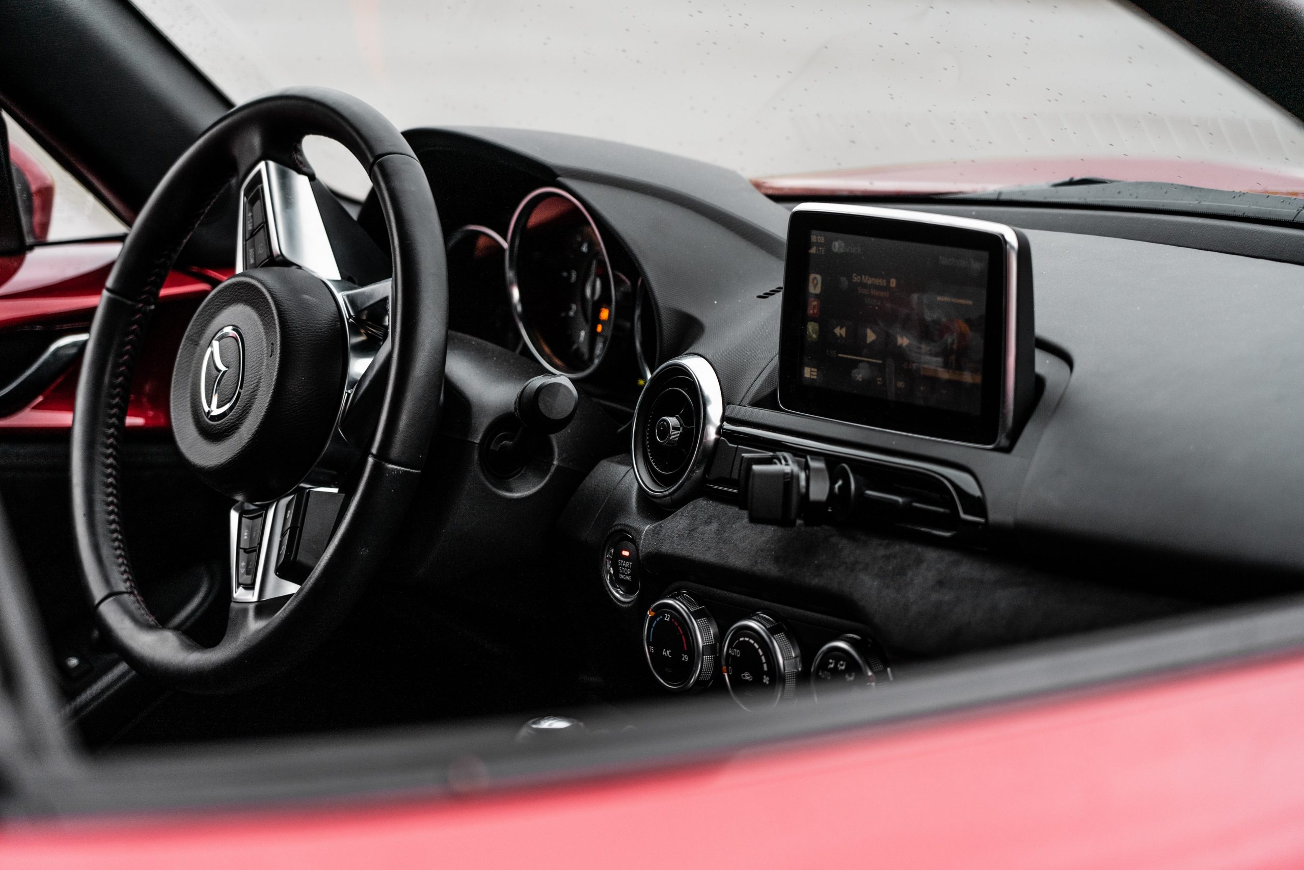 Interior of a Mazda car