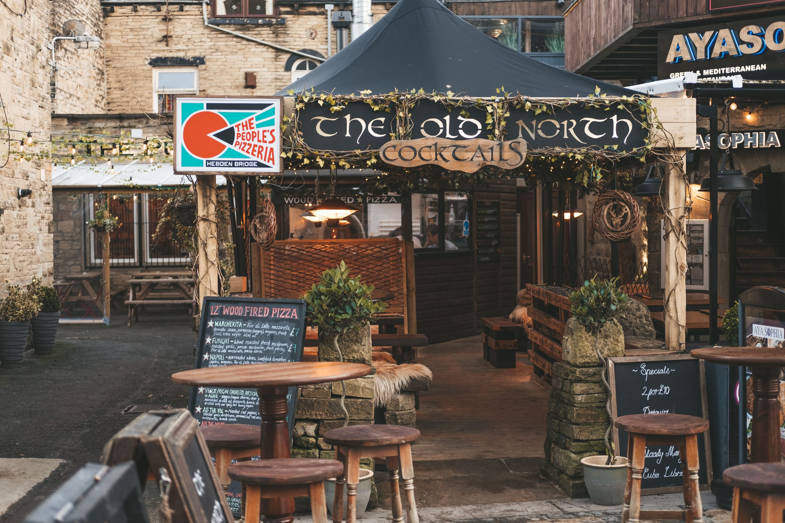 Inviting cocktail bar in Hebden Bridge Town centre