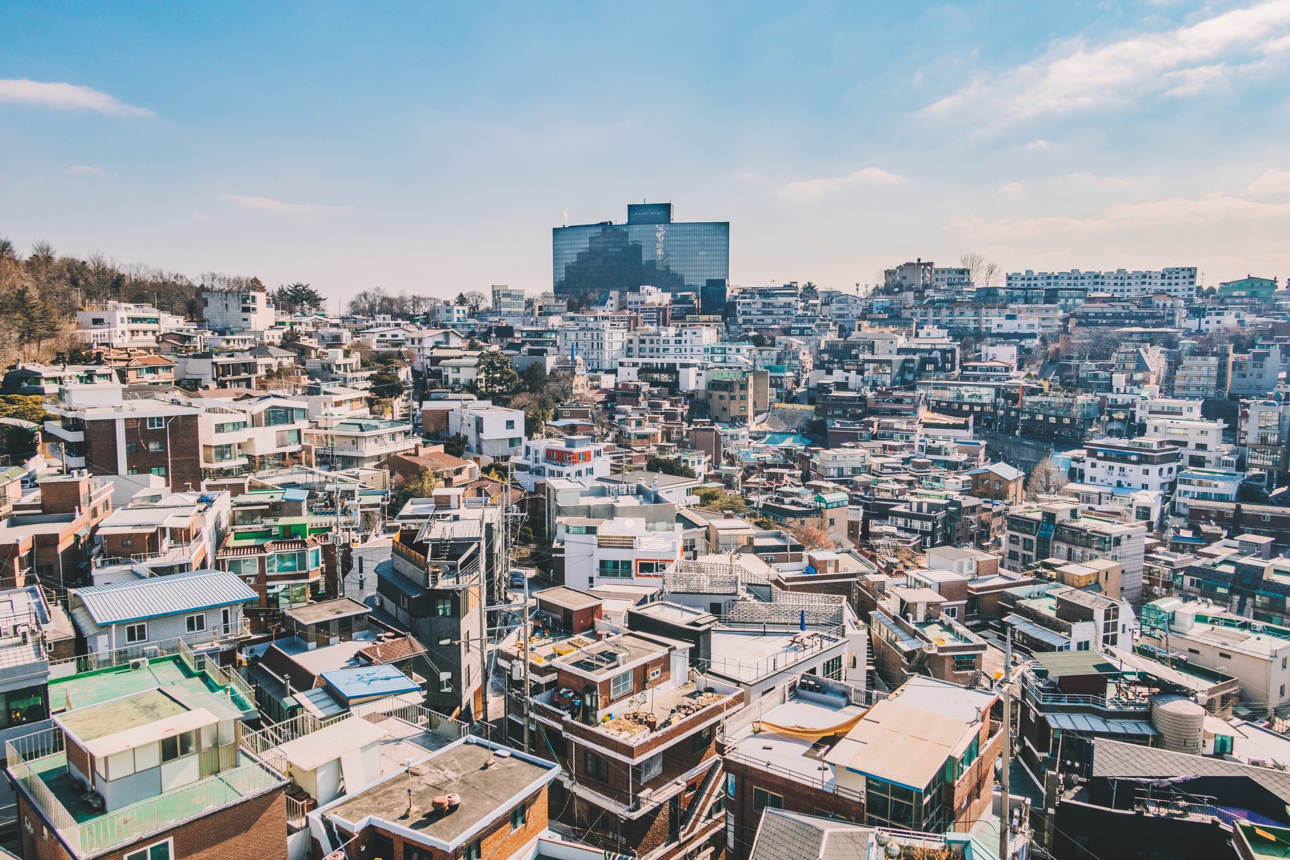 Itaewon-dong as seen from above in Seoul