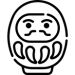 Japanese daruma doll icon