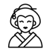 Japanese geisha icon