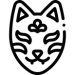 Japanese inari mask icon