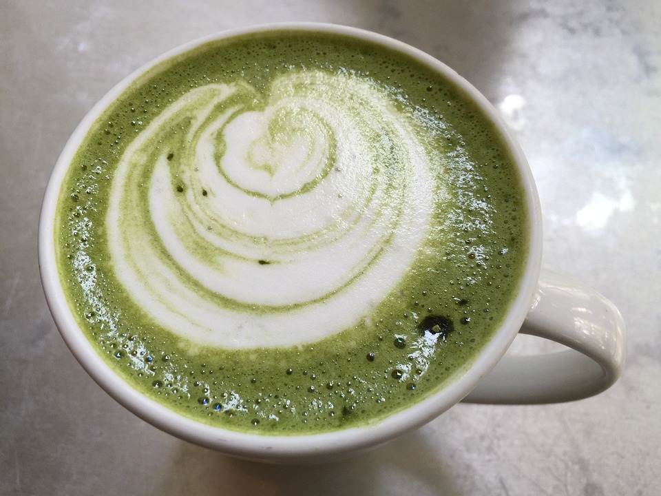 Japanese Matcha Tea cup latte