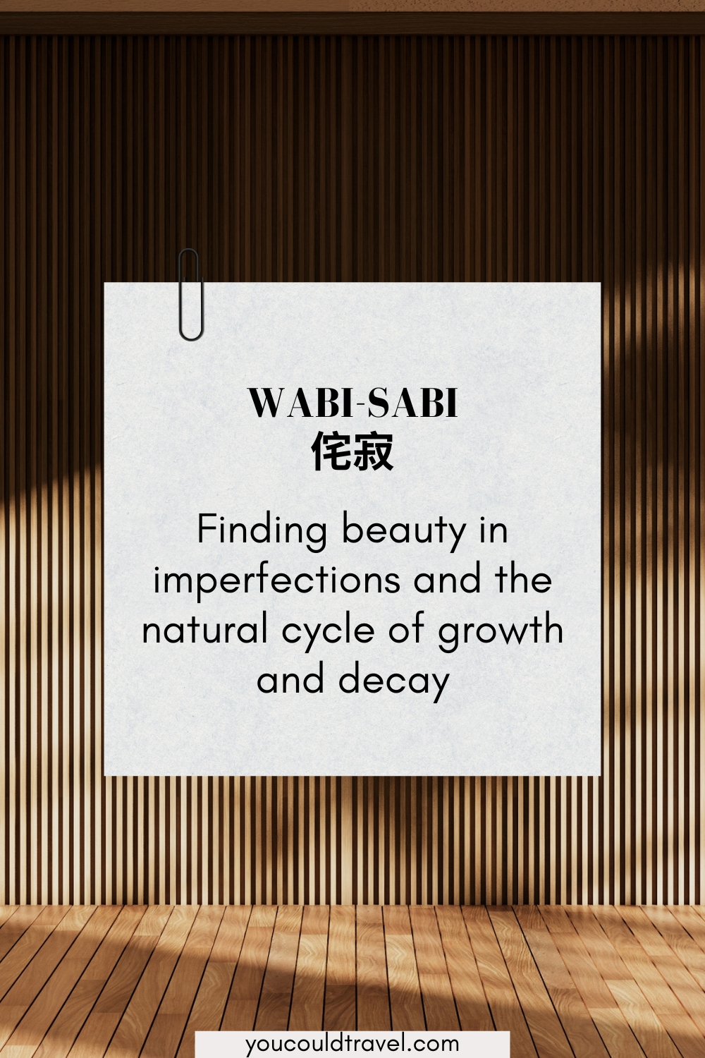 Japanese word Wabi Sabi