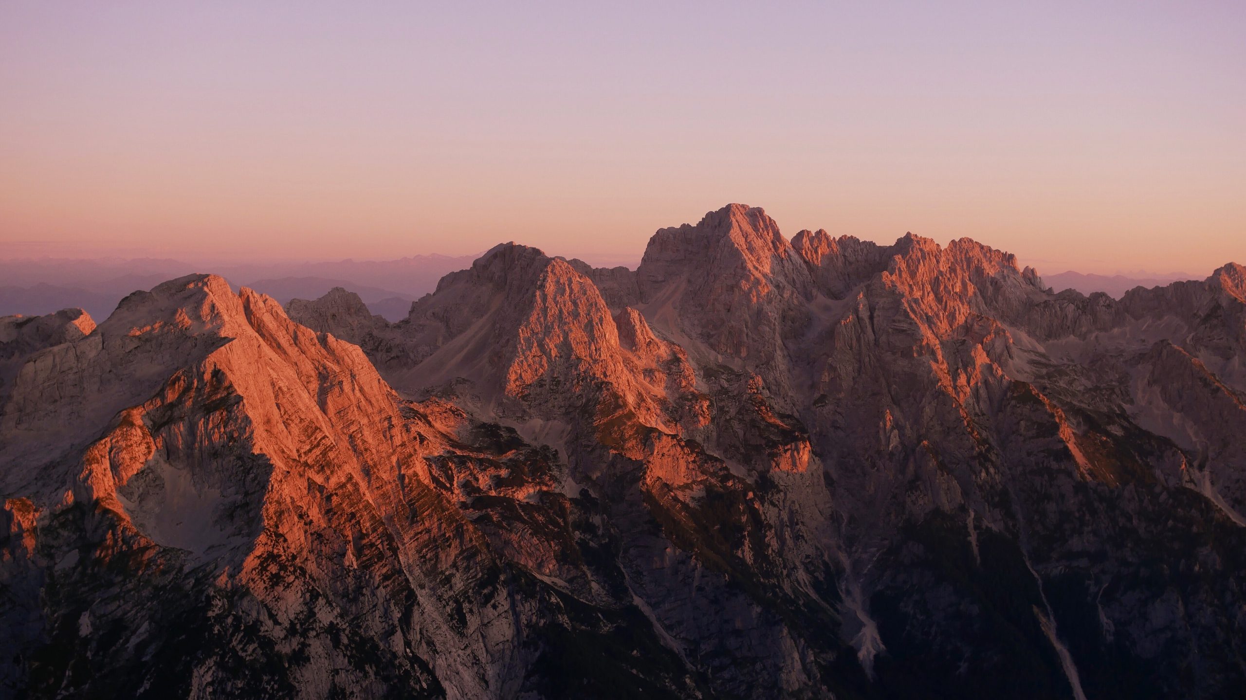 Julian alps during sunset slovenia