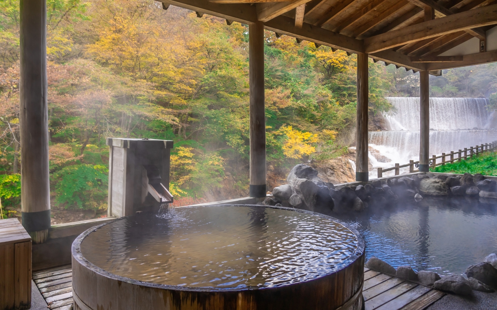 Hot bath in Kaga Onsen town