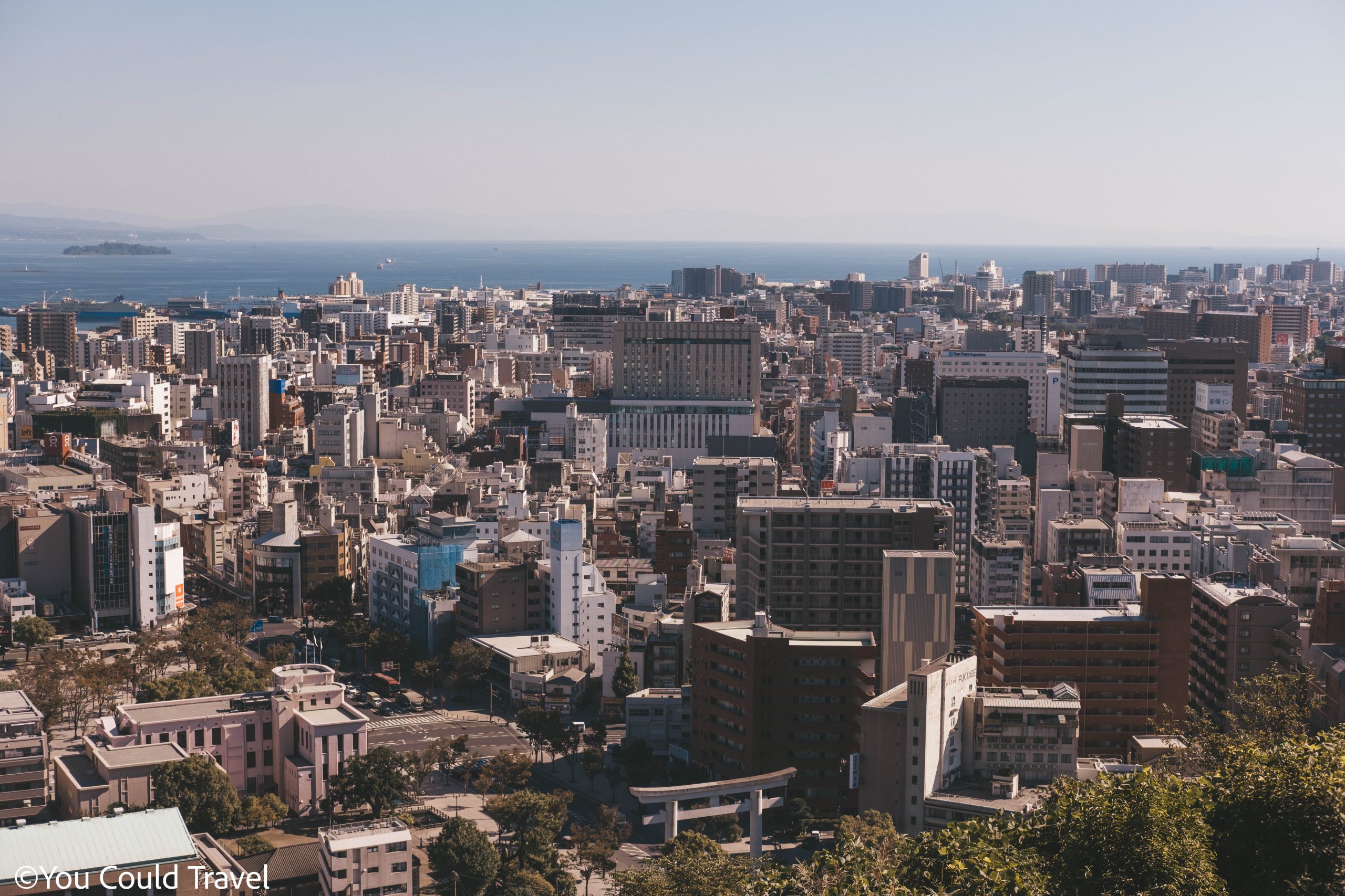 Kagoshima city as seen from above