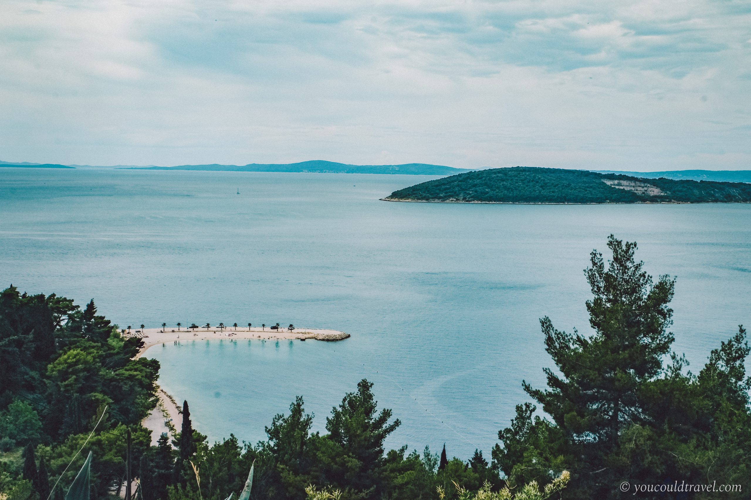 Kasjuni Beach From Above Split Croatia Kasjuni Beach From Above Split Croatia